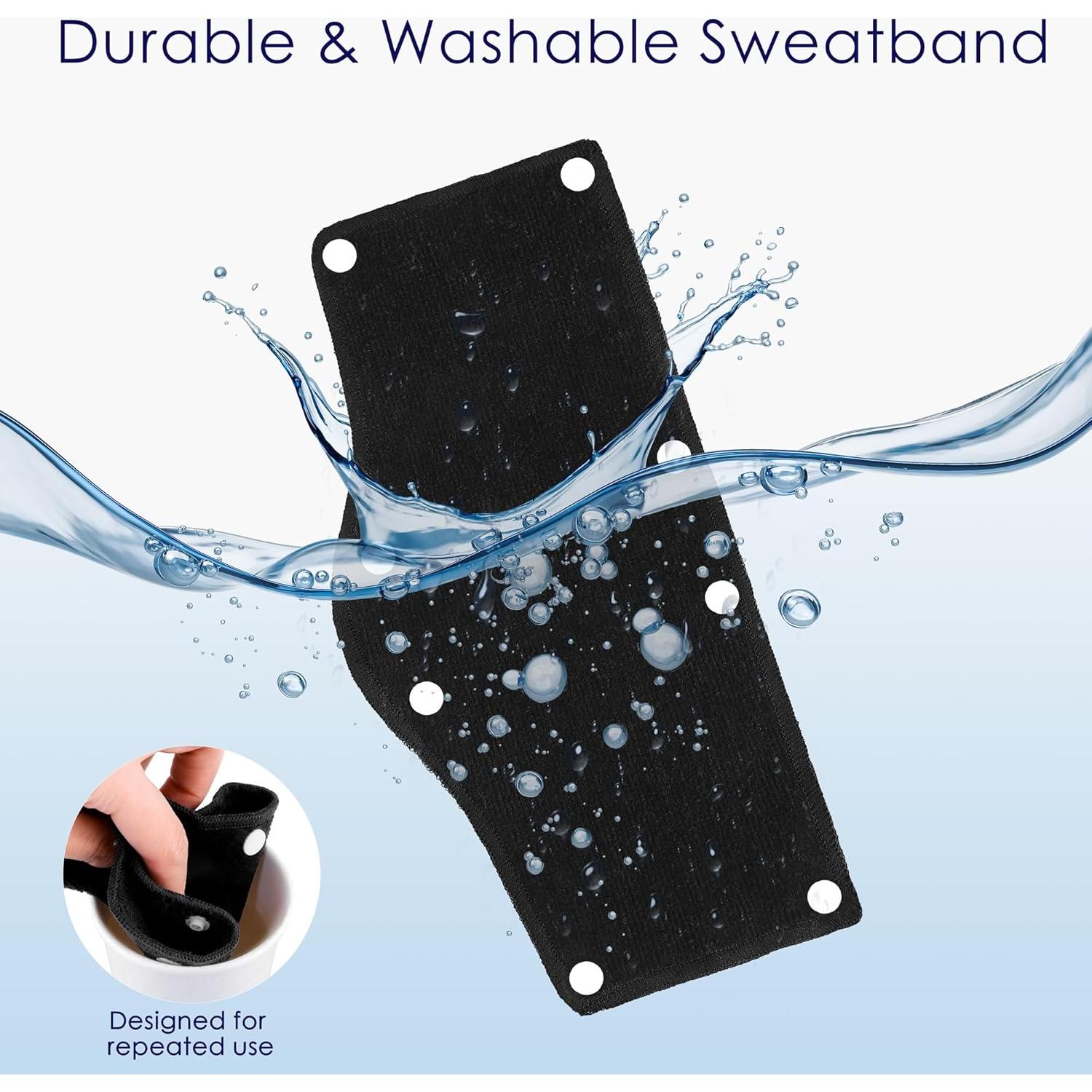Aneco 12 Bandas de Sudor Reutilizables para Casco de Algodón