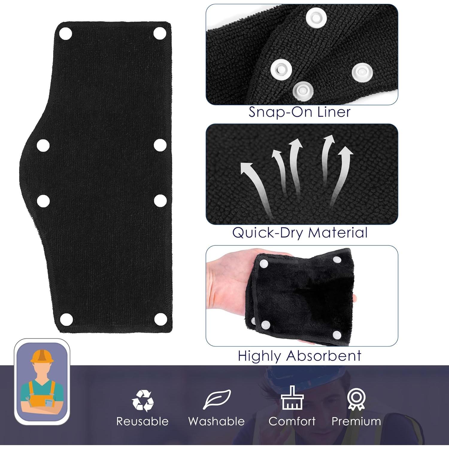 Aneco 12 Bandas de Sudor Reutilizables para Casco de Algodón