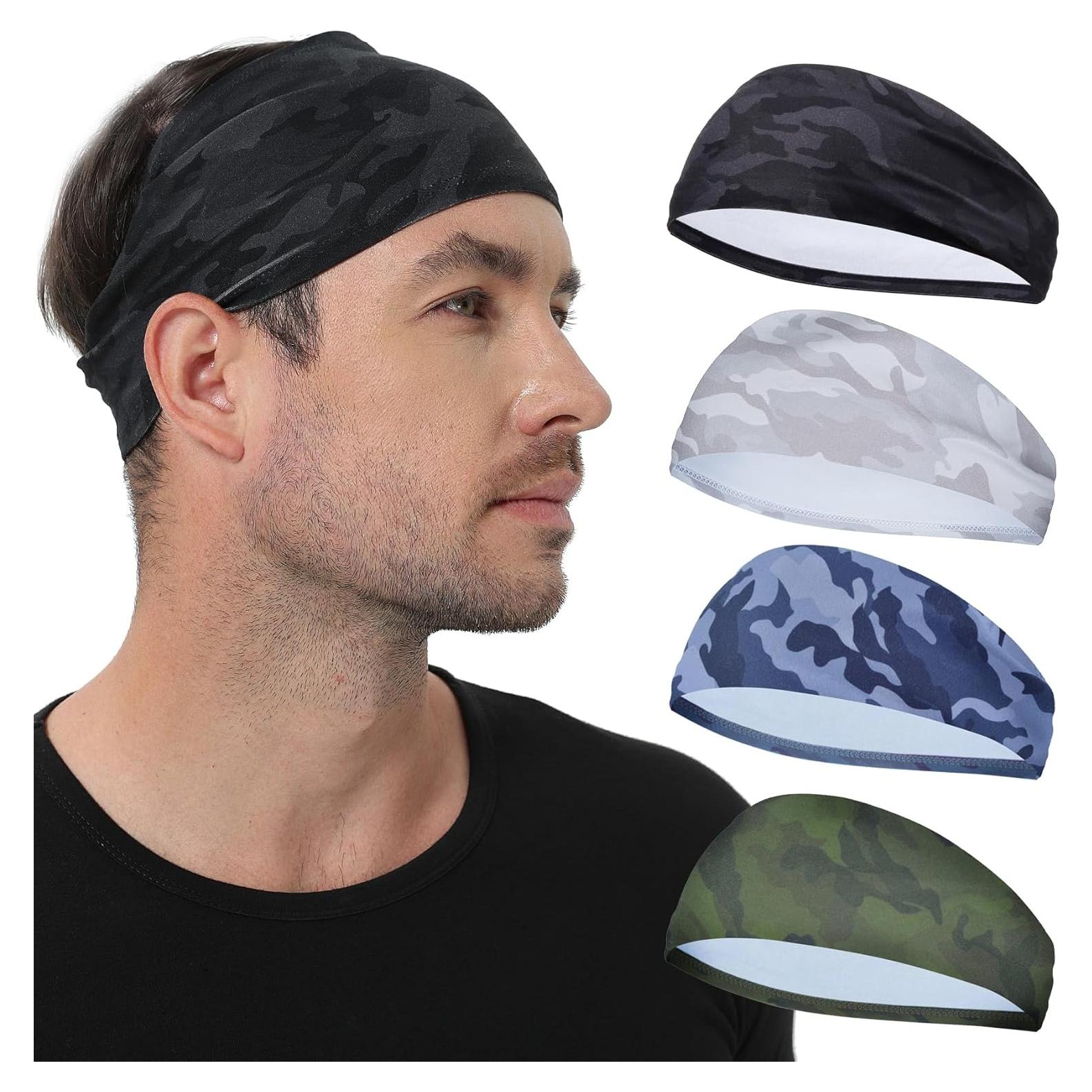 Cintas para la cabeza deportivas MARKEEP 4 paquetes camo