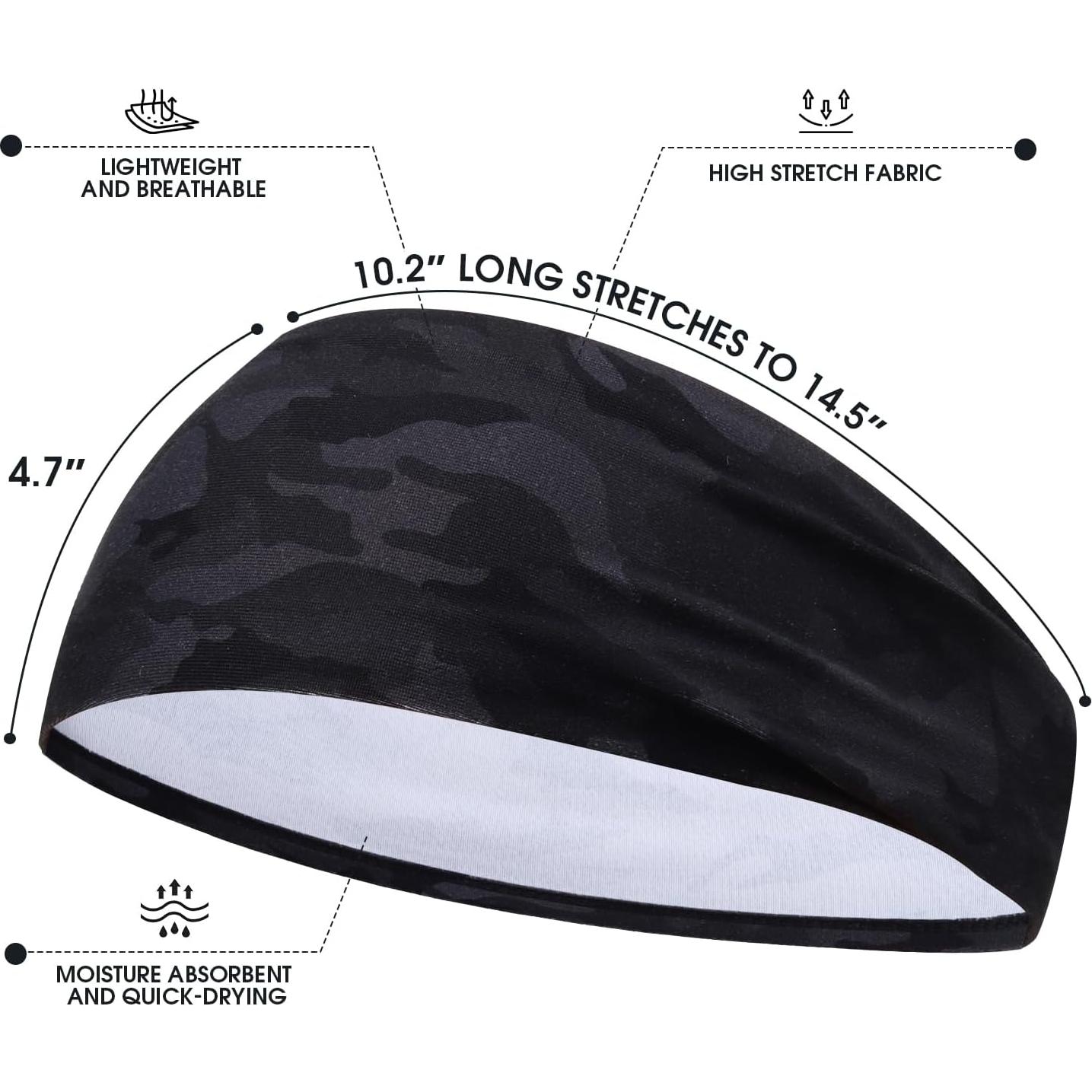 Cintas para la cabeza deportivas MARKEEP 4 paquetes camo