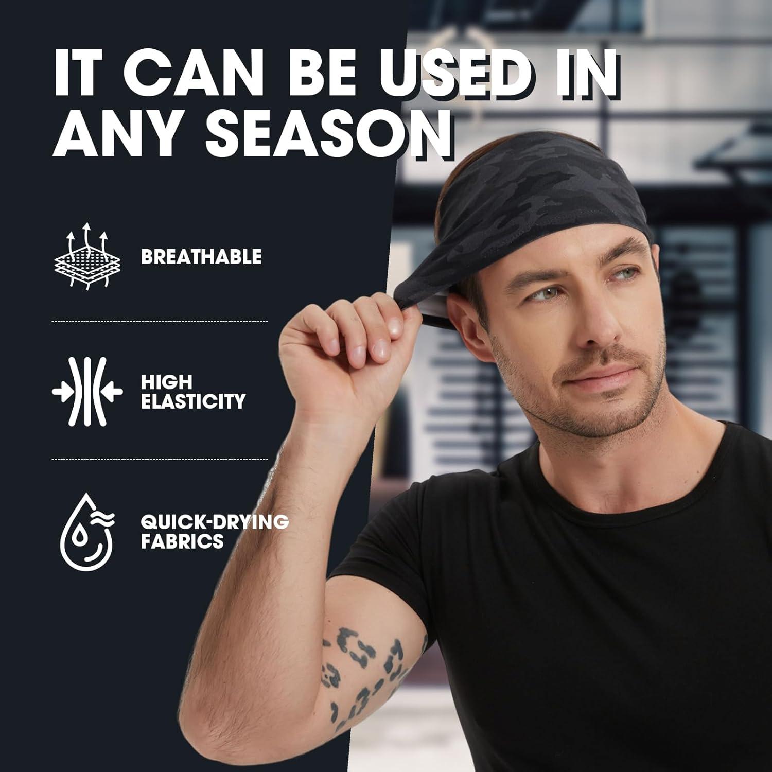 Cintas para la cabeza deportivas MARKEEP 4 paquetes camo