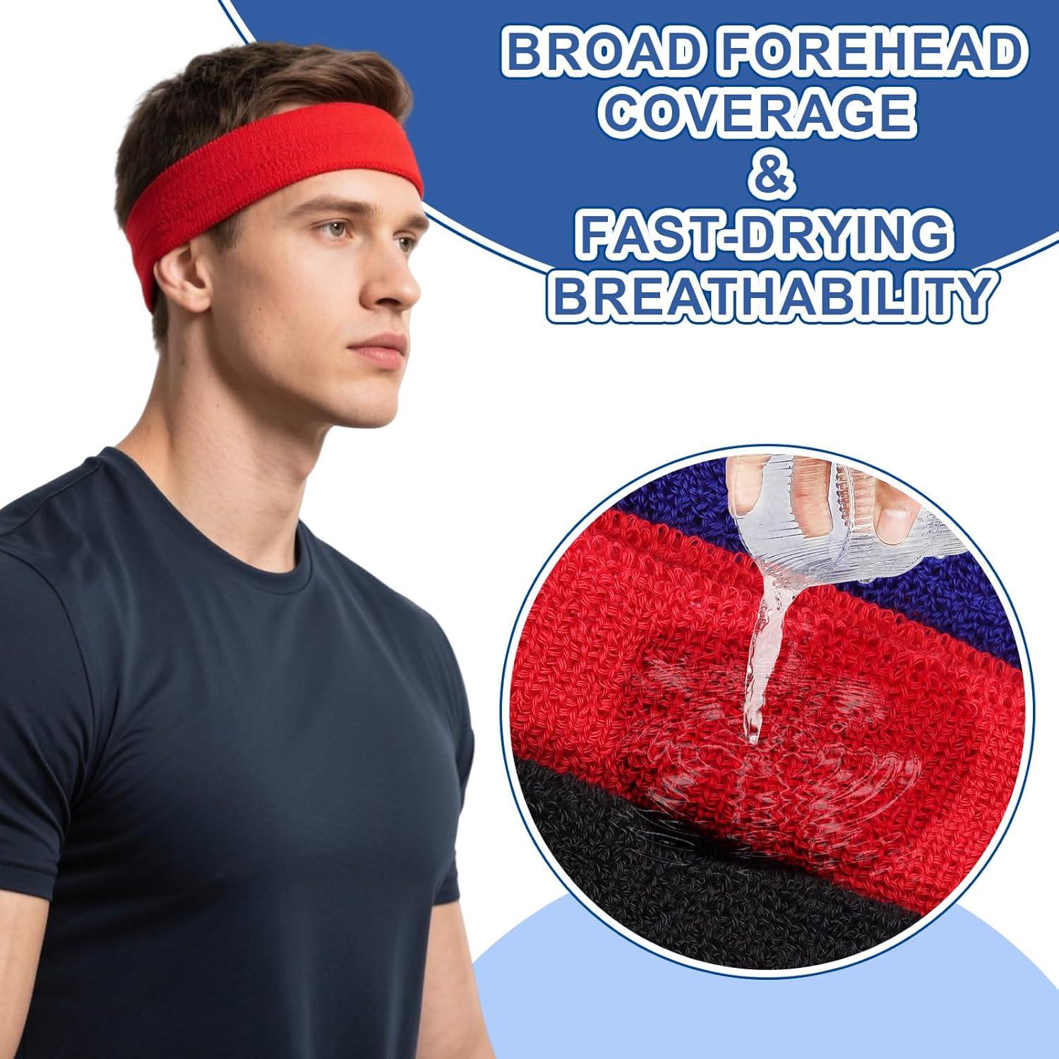 6 Bandas Deportivas para Sudor Avxzbef - Unisex, Ajustables