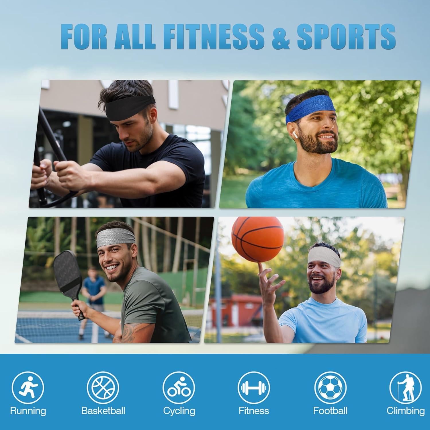 Cinta de Cabeza Deportiva Sukeen para Hombres - Enfriamiento, Antideslizante, Secado Rápido