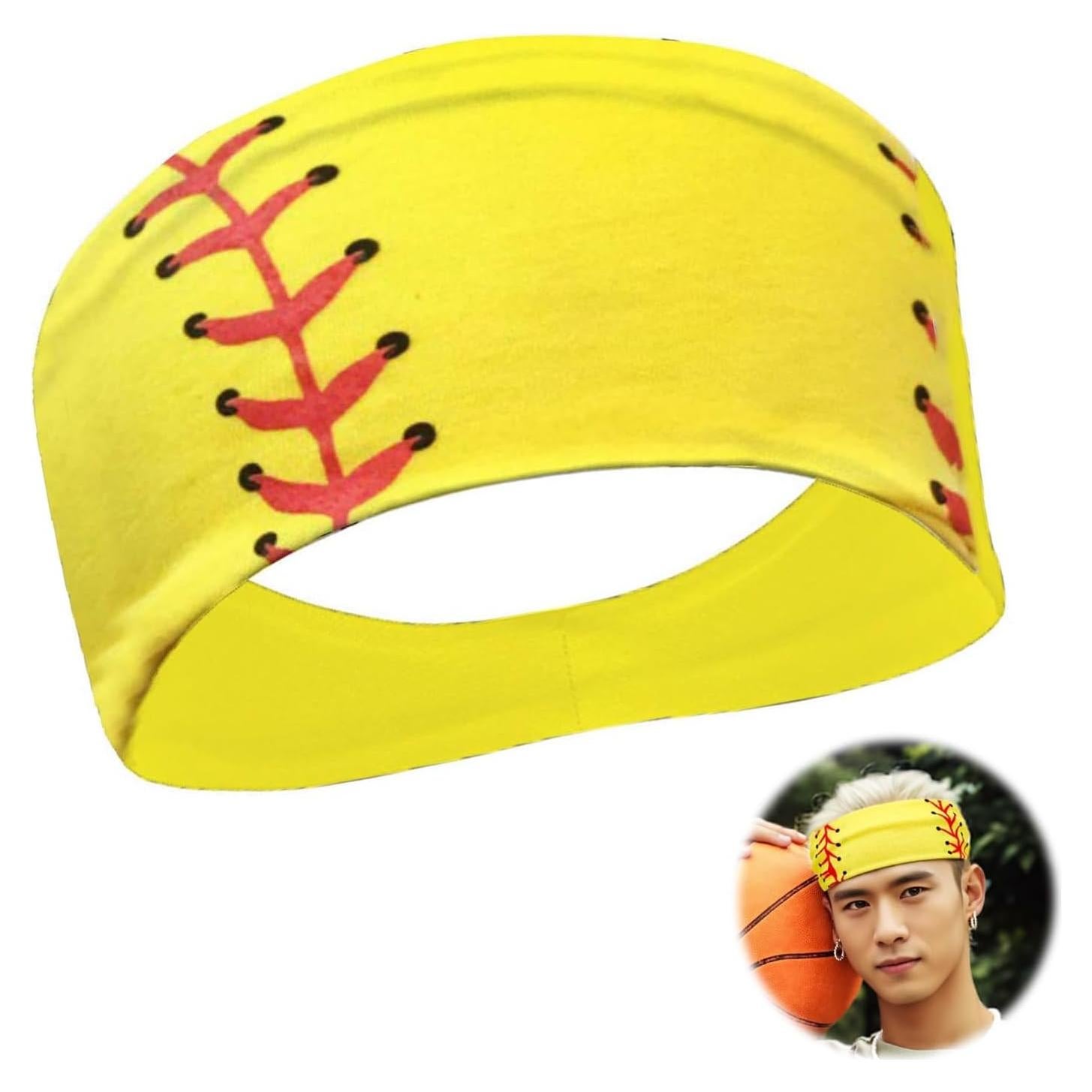 Cinta para la cabeza amarilla Genérico, elástica y transpirable