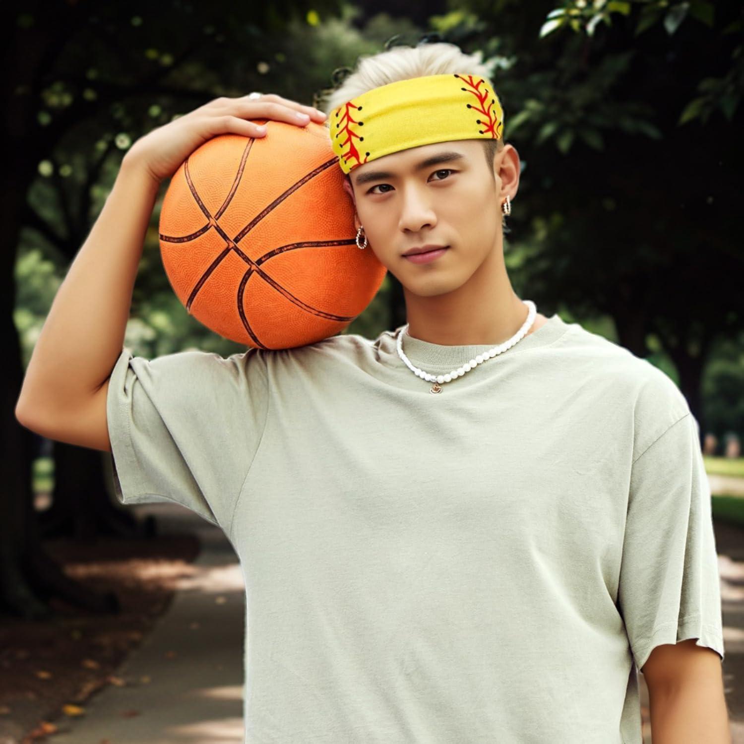 Cinta para la cabeza amarilla Genérico, elástica y transpirable