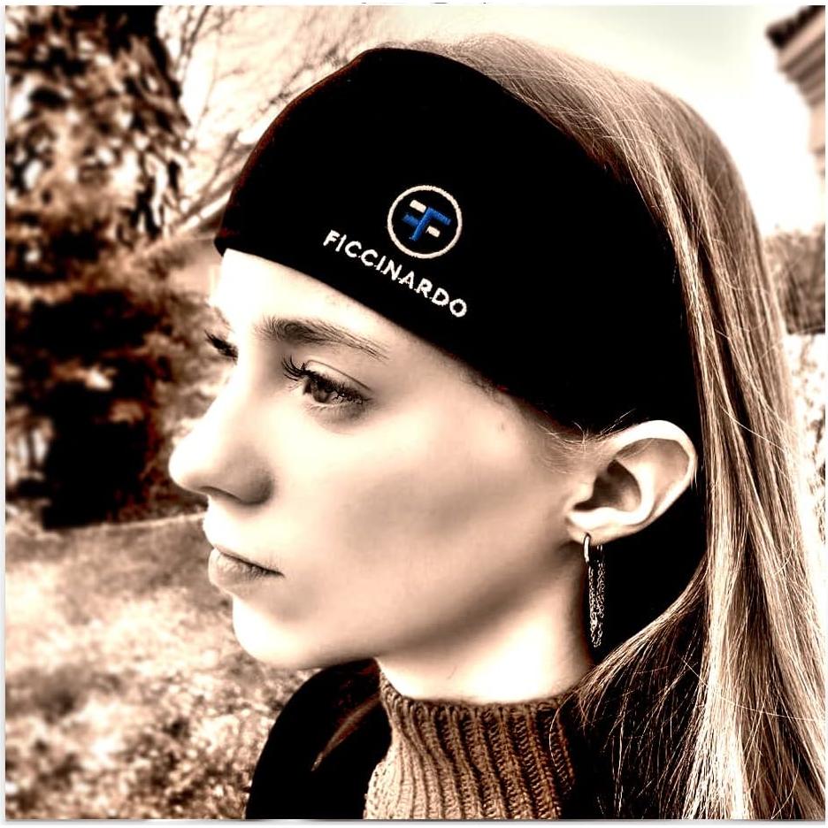 Banda para el sudor Ficcinardo - Alta resistencia - Negra - Talla única