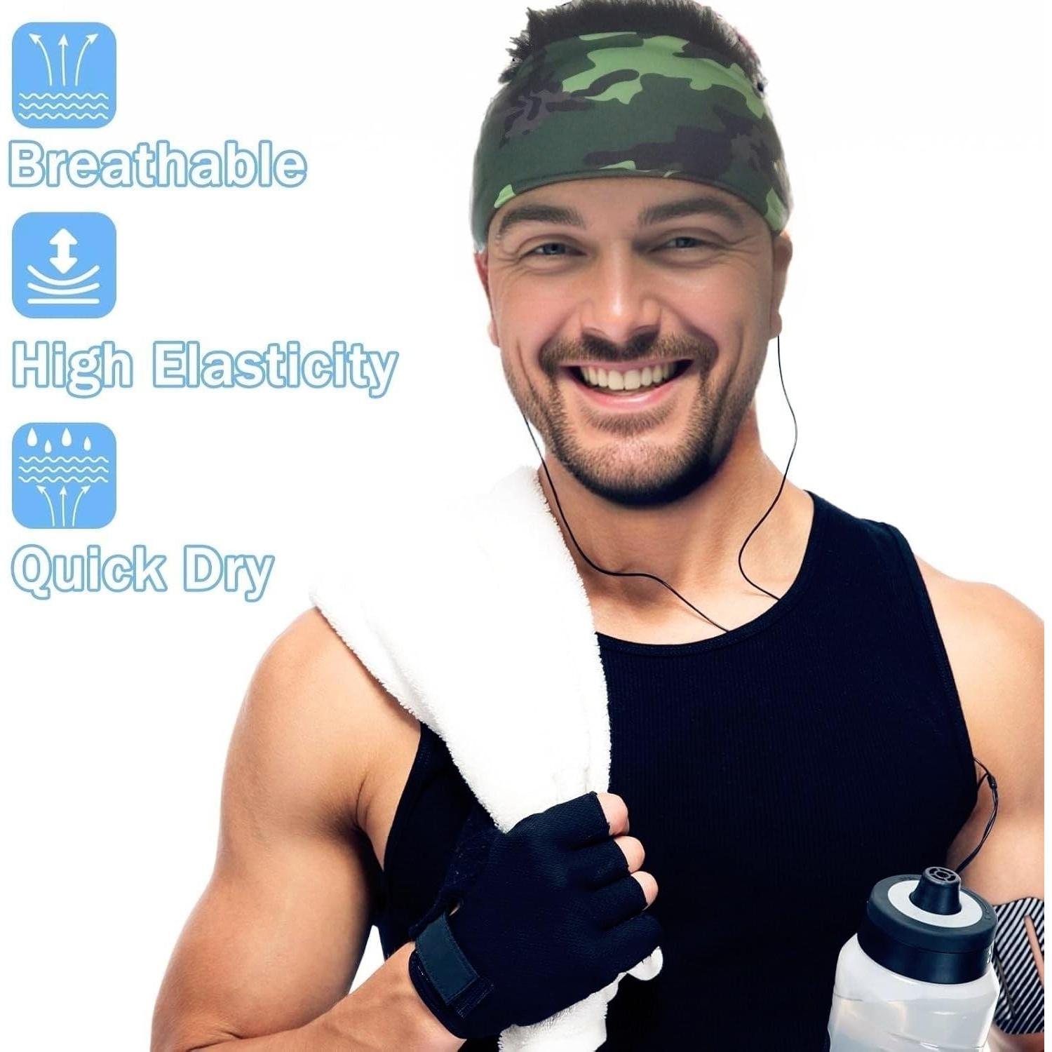 Cinta para la cabeza LECHI LC0008 camuflaje, paquete de 6 unidades