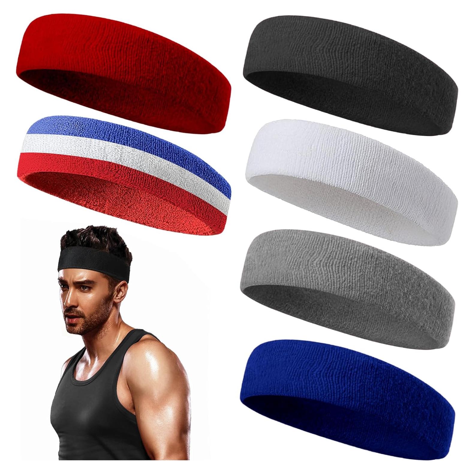 Bandas para la cabeza ChezMax 6PCS absorbentes para hombres