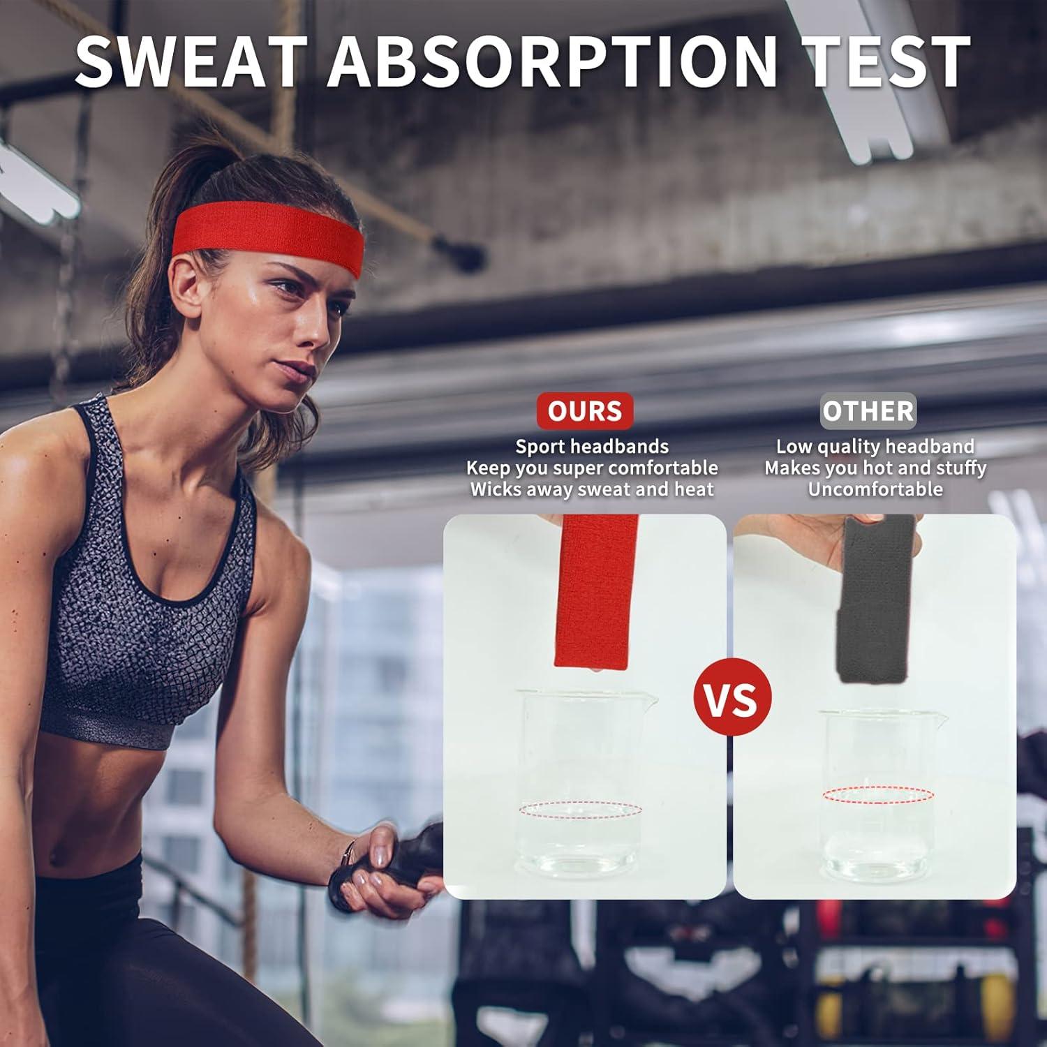 Bandas para la cabeza ChezMax 6PCS absorbentes para hombres