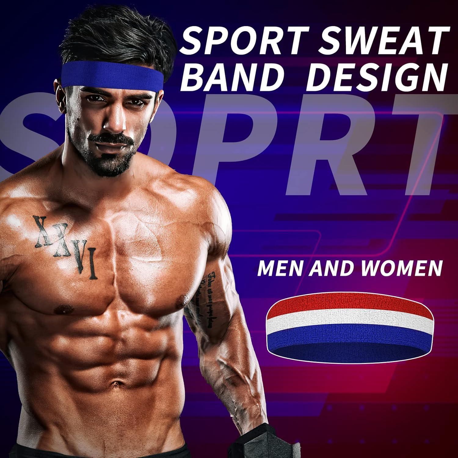 Bandas para la cabeza ChezMax 6PCS absorbentes para hombres