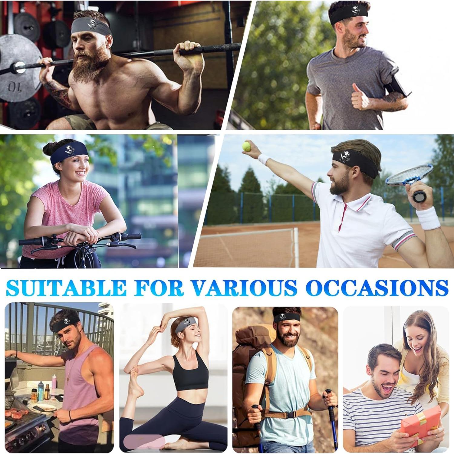 3 Bandas para la Cabeza Deportivas Viofre Unisex - Absorbe Sudor