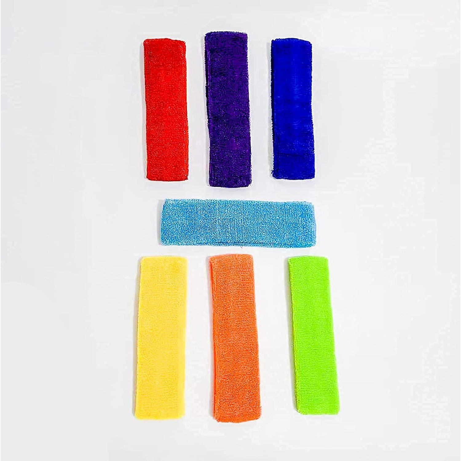 Cintas deportivas para la cabeza HLCM - 7 bandas de algodón antideslizantes