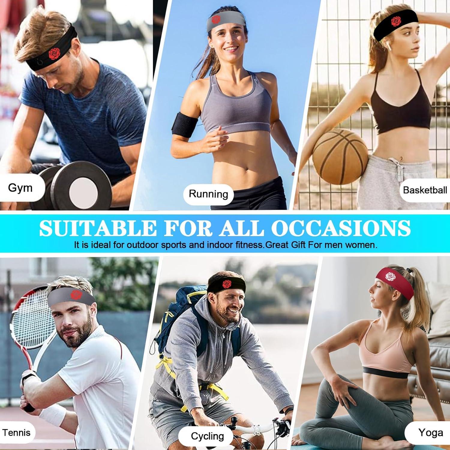 3 Diademas Deportivas Viofre para Correr Unisex - Absorbe Sudor