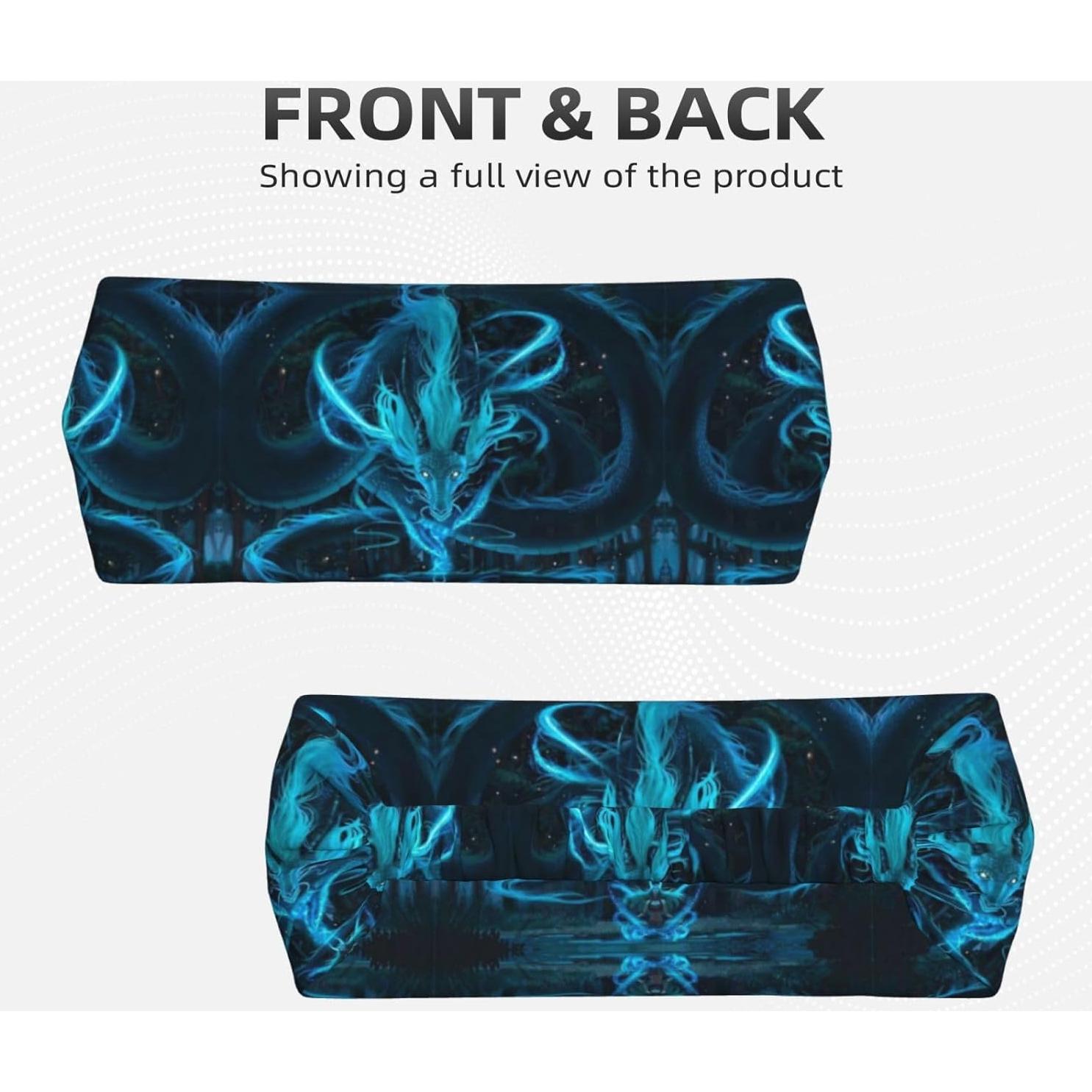 Diadema Antideslizante DSSWTP Dragón Azul para Yoga y Deportes