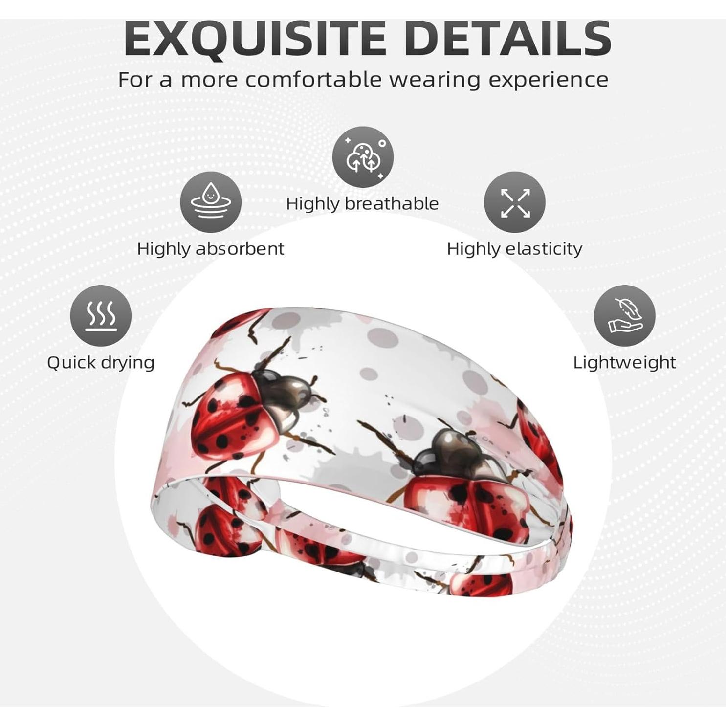 Diadema Antideslizante para Mujer Genérico - 10.9 cm, Mariquitas