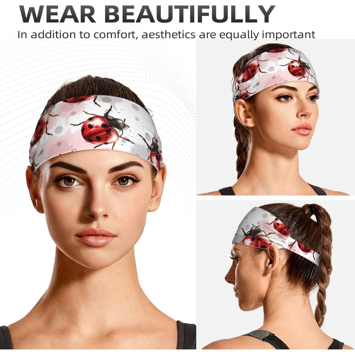 Diadema Antideslizante para Mujer Genérico - 10.9 cm, Mariquitas