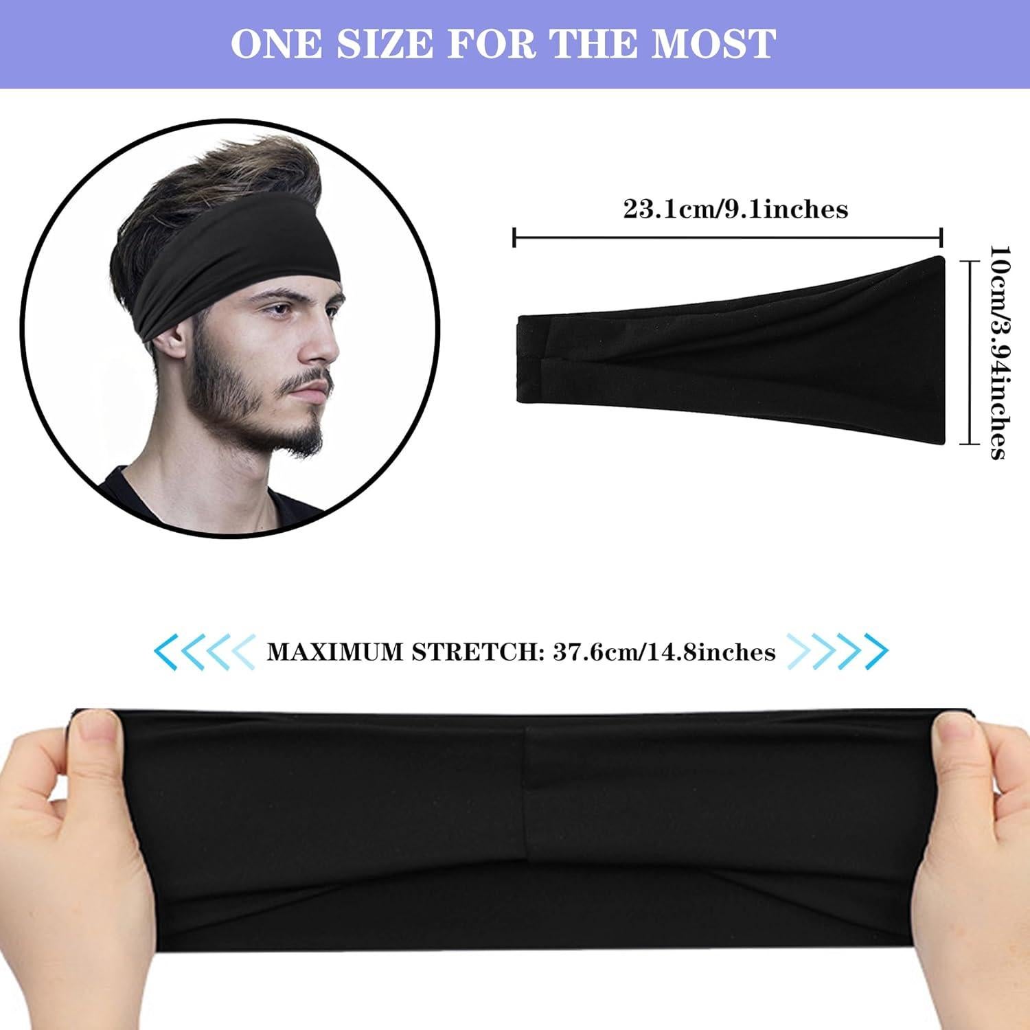 Paquete de 6 cintas deportivas IMAGERIO unisex - Negro y Blanco