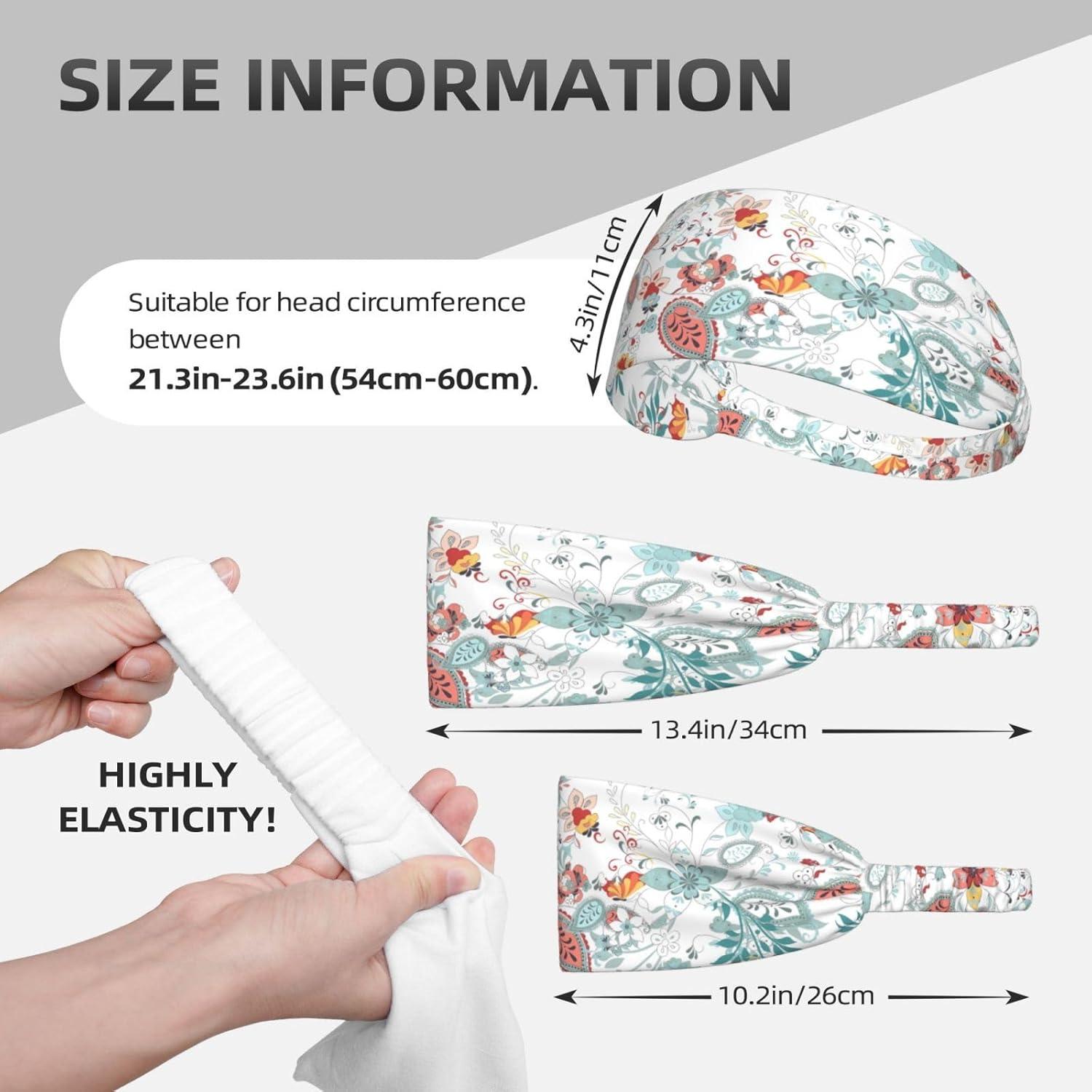 Diadema Elástica Boho Floral Genérico para Yoga y Fitness