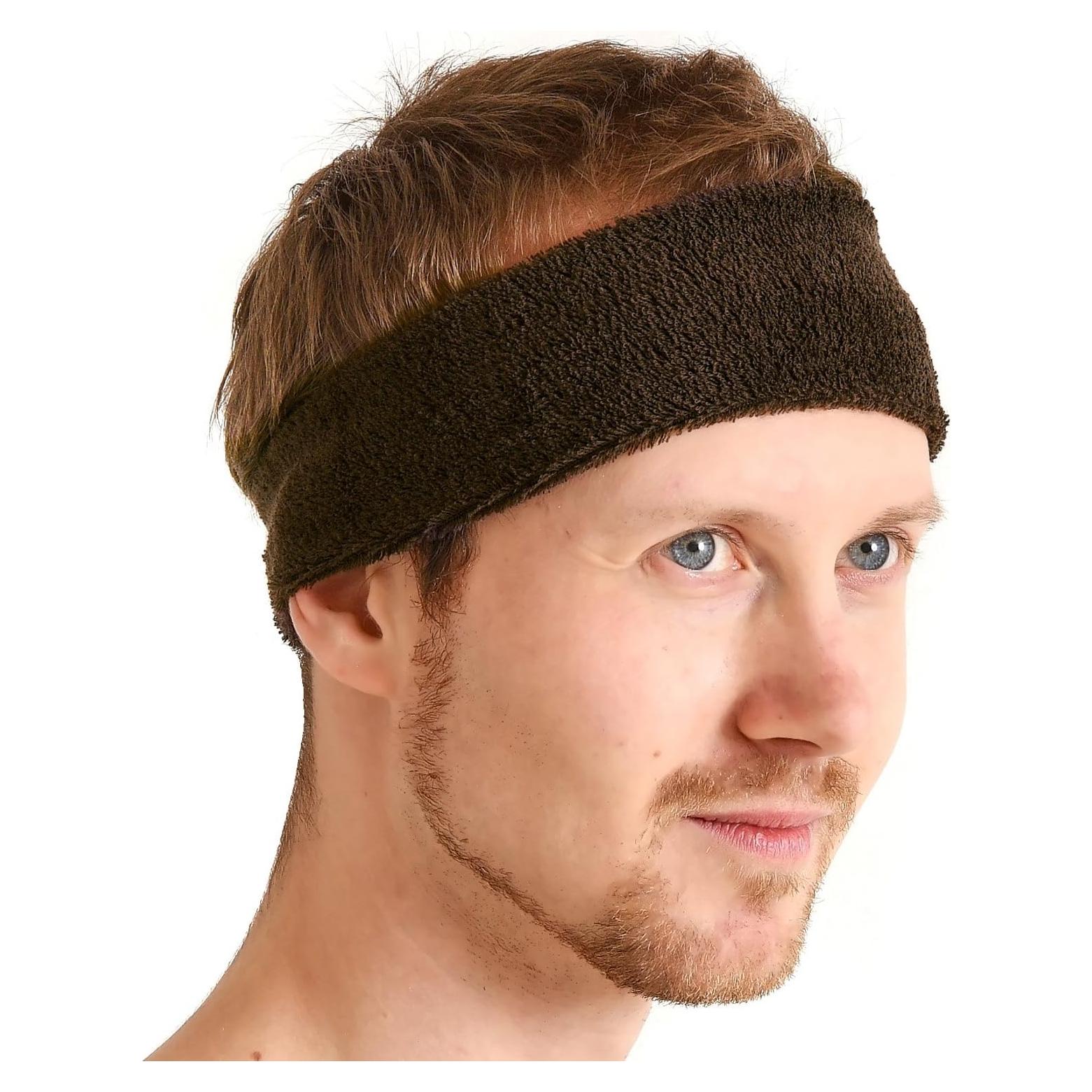 Banda para Correr CHARM - Banda Absorbente de Sudor Marrón