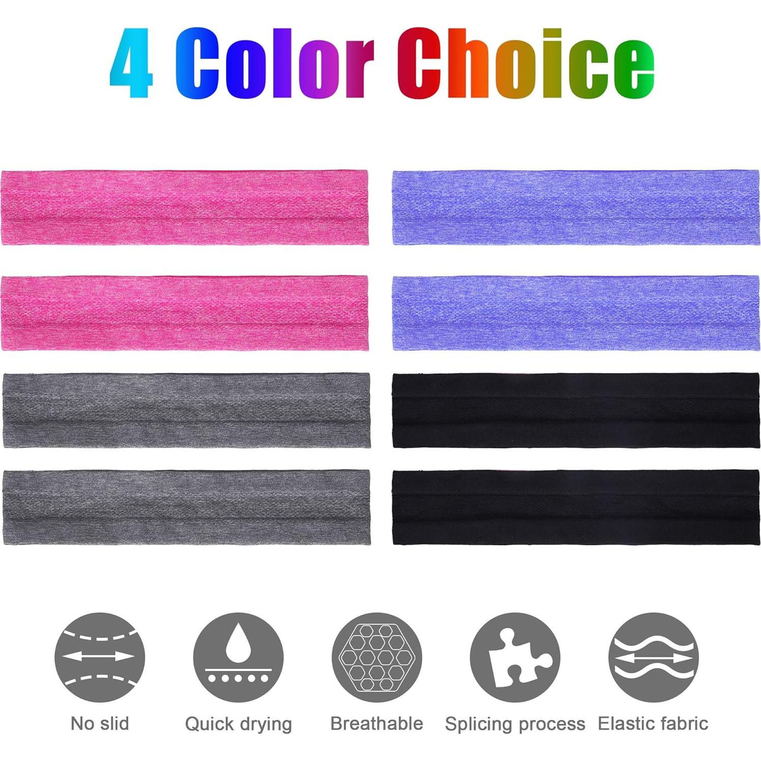 8 Bandas para el Sudor Elásticas SATINIOR - Unisex, Ajustables