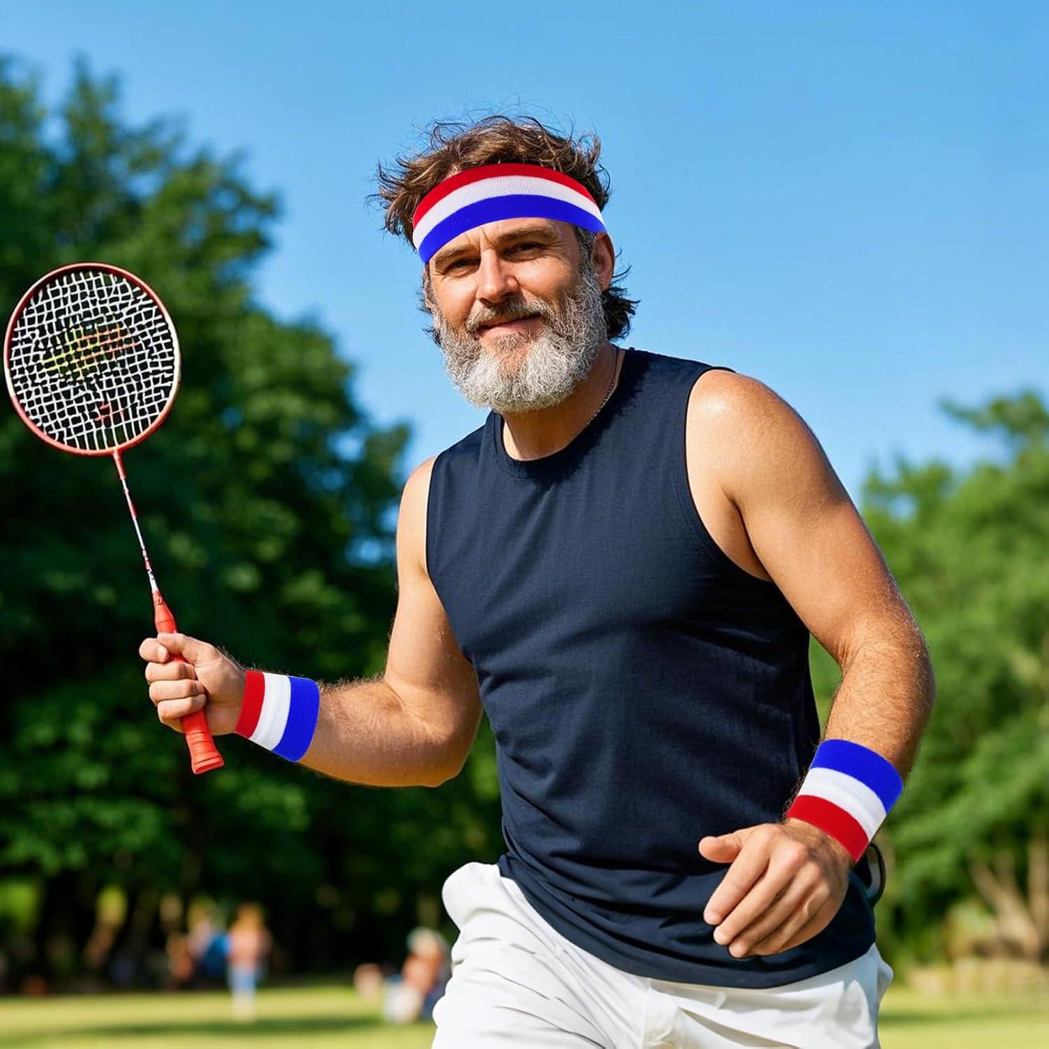 Conjunto Diadema y Muñequera Bandera Americana Unisex