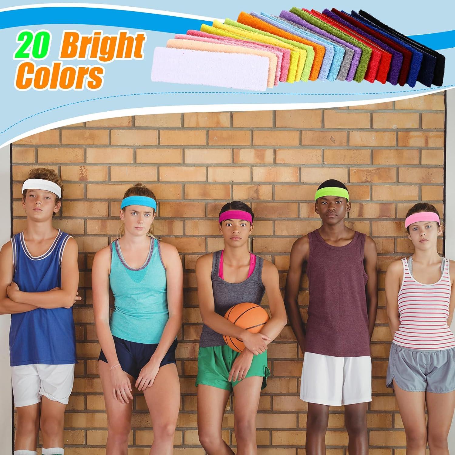 240 Bandas de Sudor Neón Jiuguva para Ejercicio Unisex