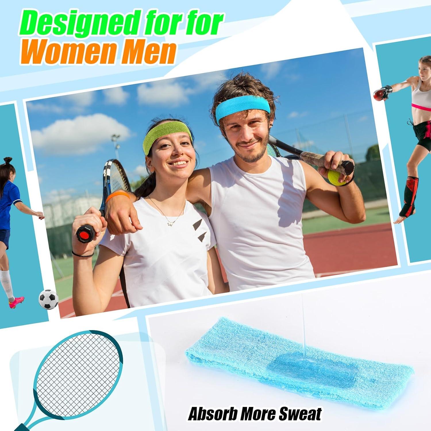 240 Bandas de Sudor Neón Jiuguva para Ejercicio Unisex