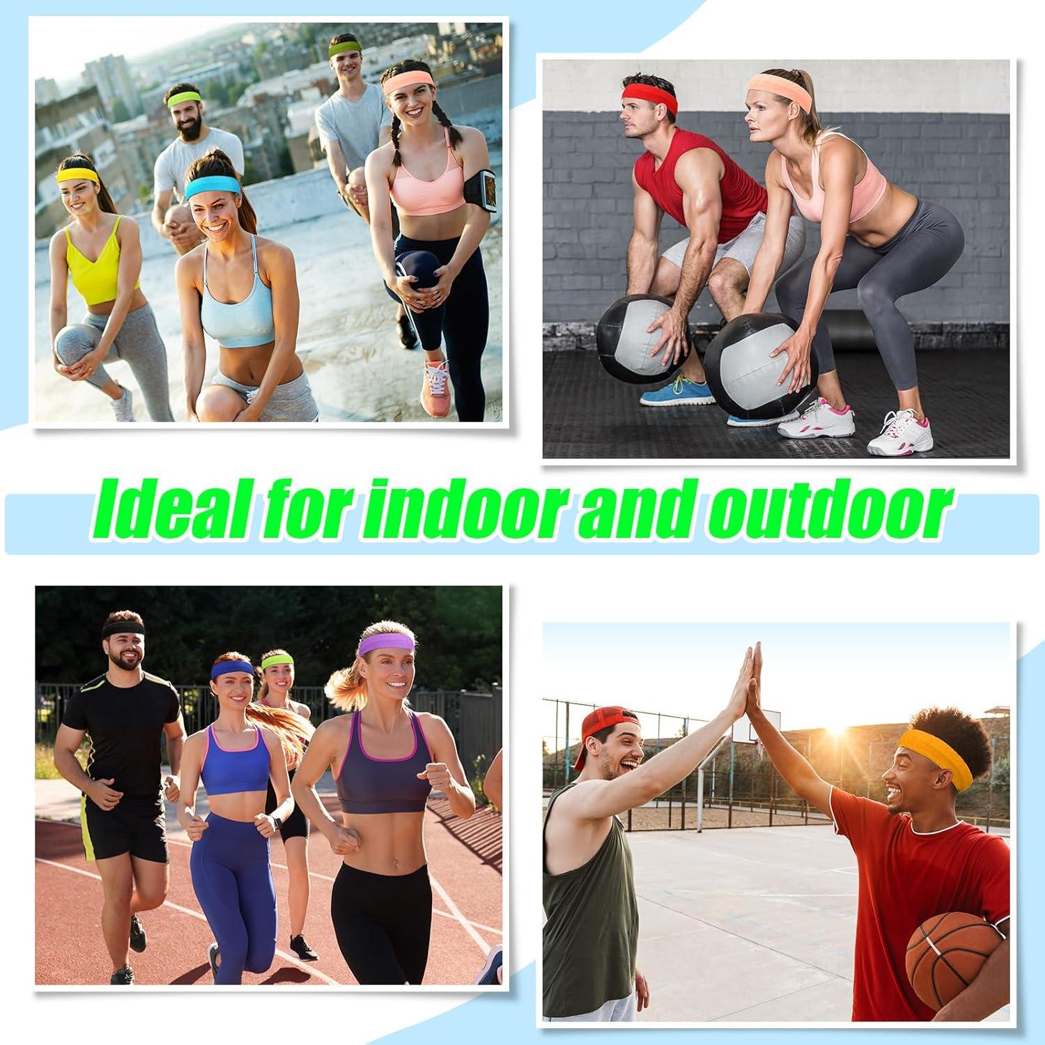 240 Bandas de Sudor Neón Jiuguva para Ejercicio Unisex