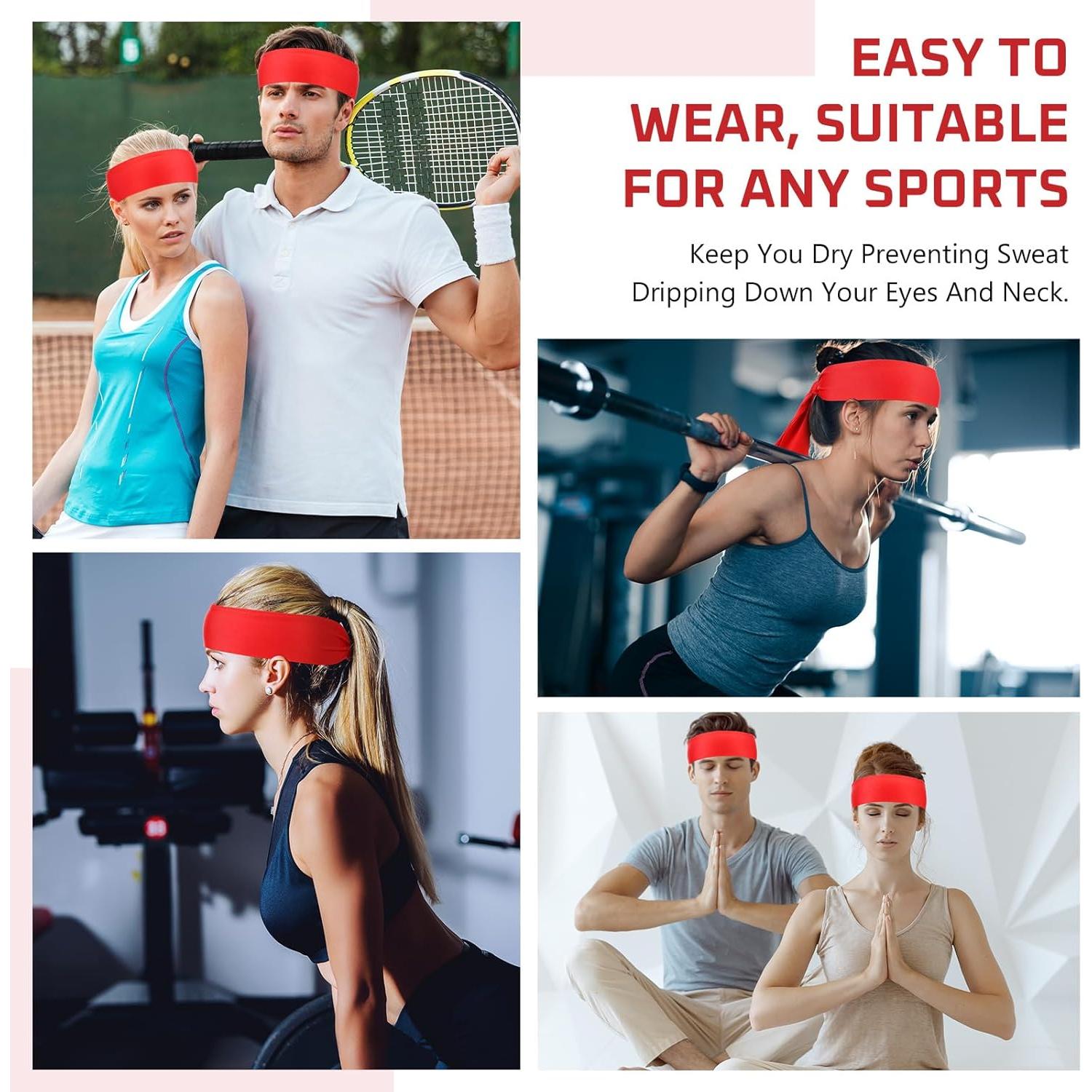 Paquete de 30 Diademas de Atar Hiboom - Rojo Ajustable