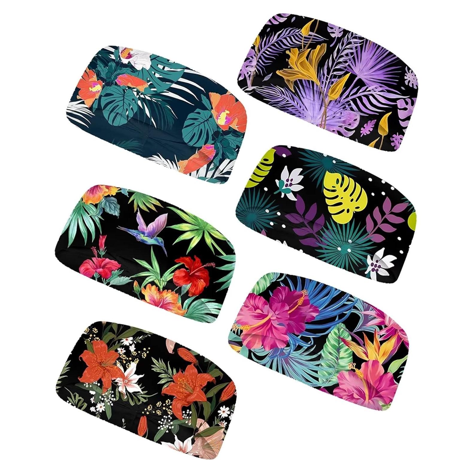 Banda de Sudor Deportiva Forchrinse 6 Piezas Unisex Hibisco