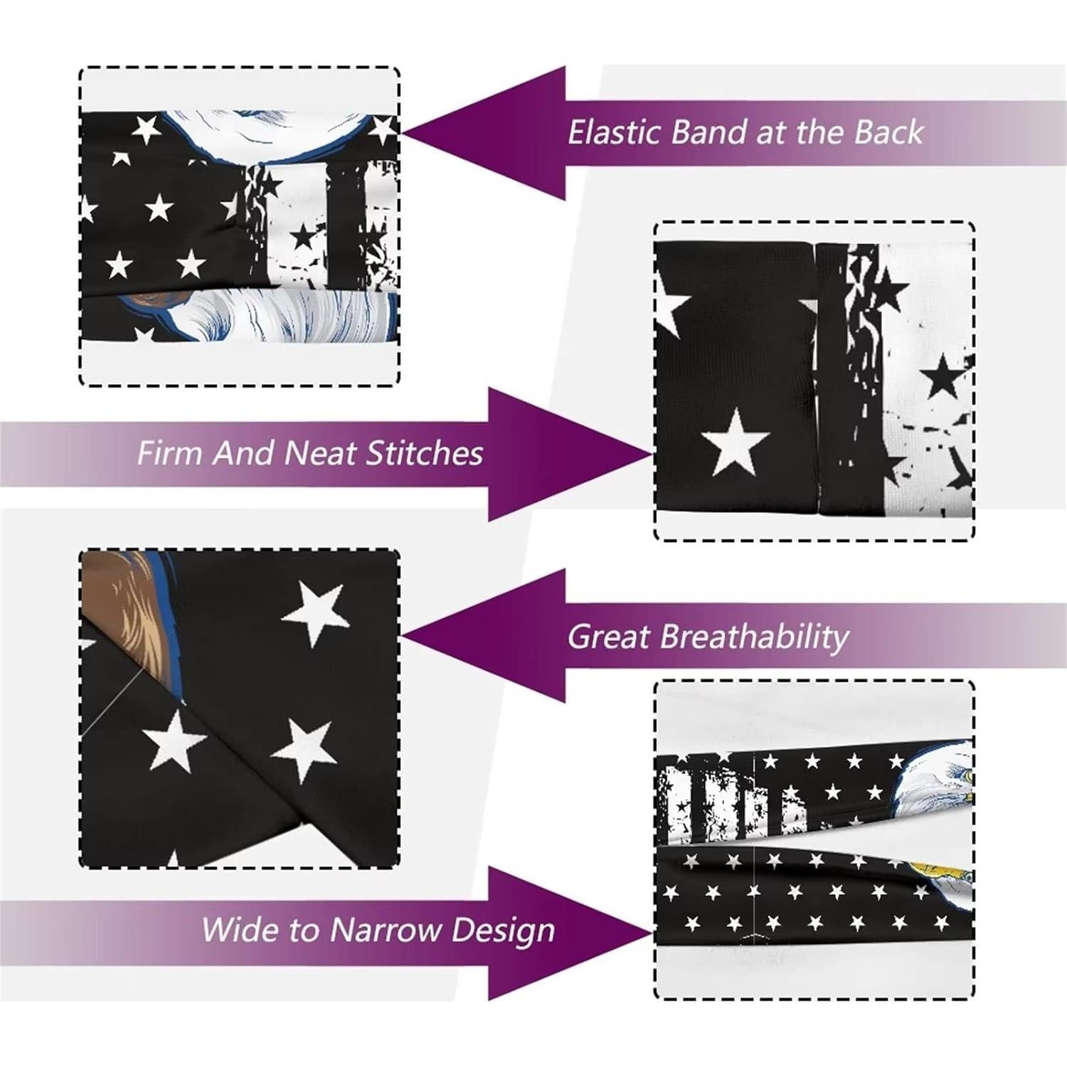 Banda de Sudor Deportiva Forchrinse 6 Piezas Unisex Hibisco