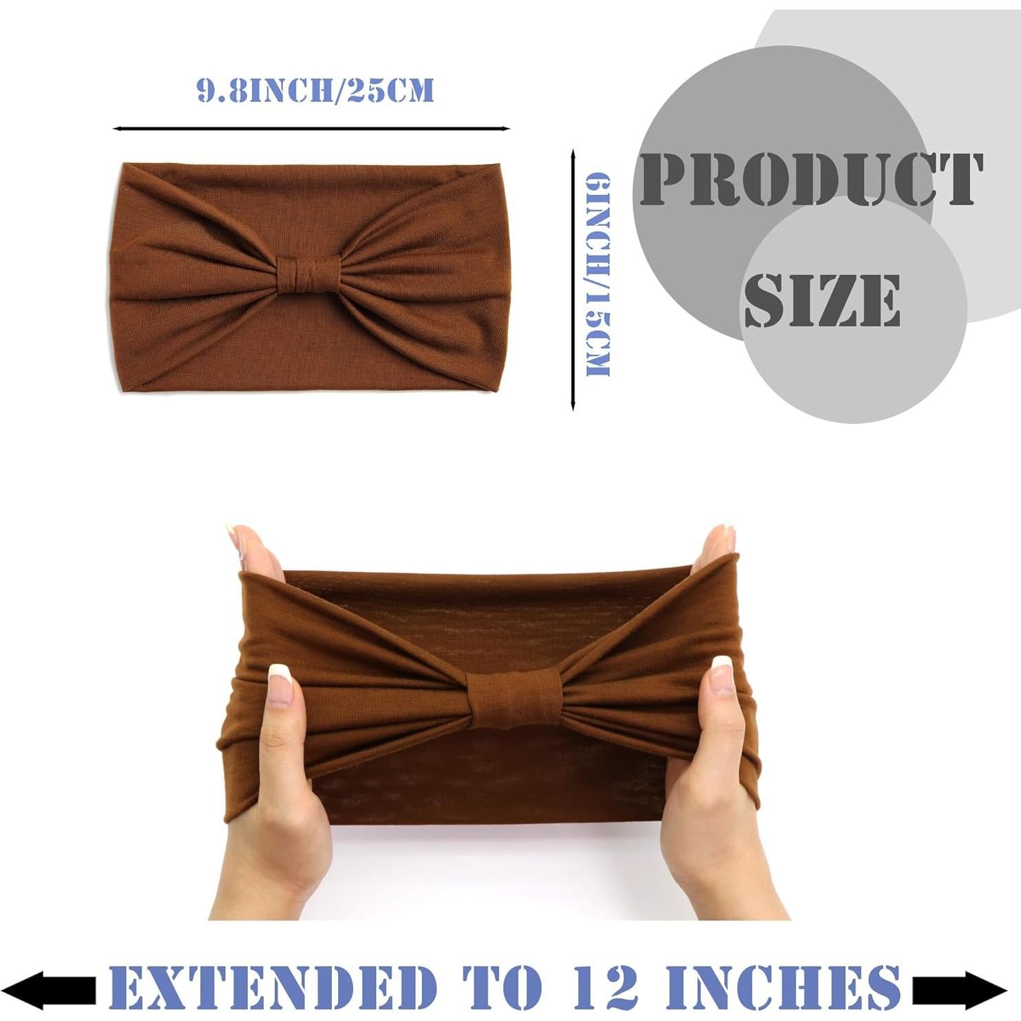 Diademas Elásticas FULZTEY para Mujeres - 4 Piezas Colores Sólidos