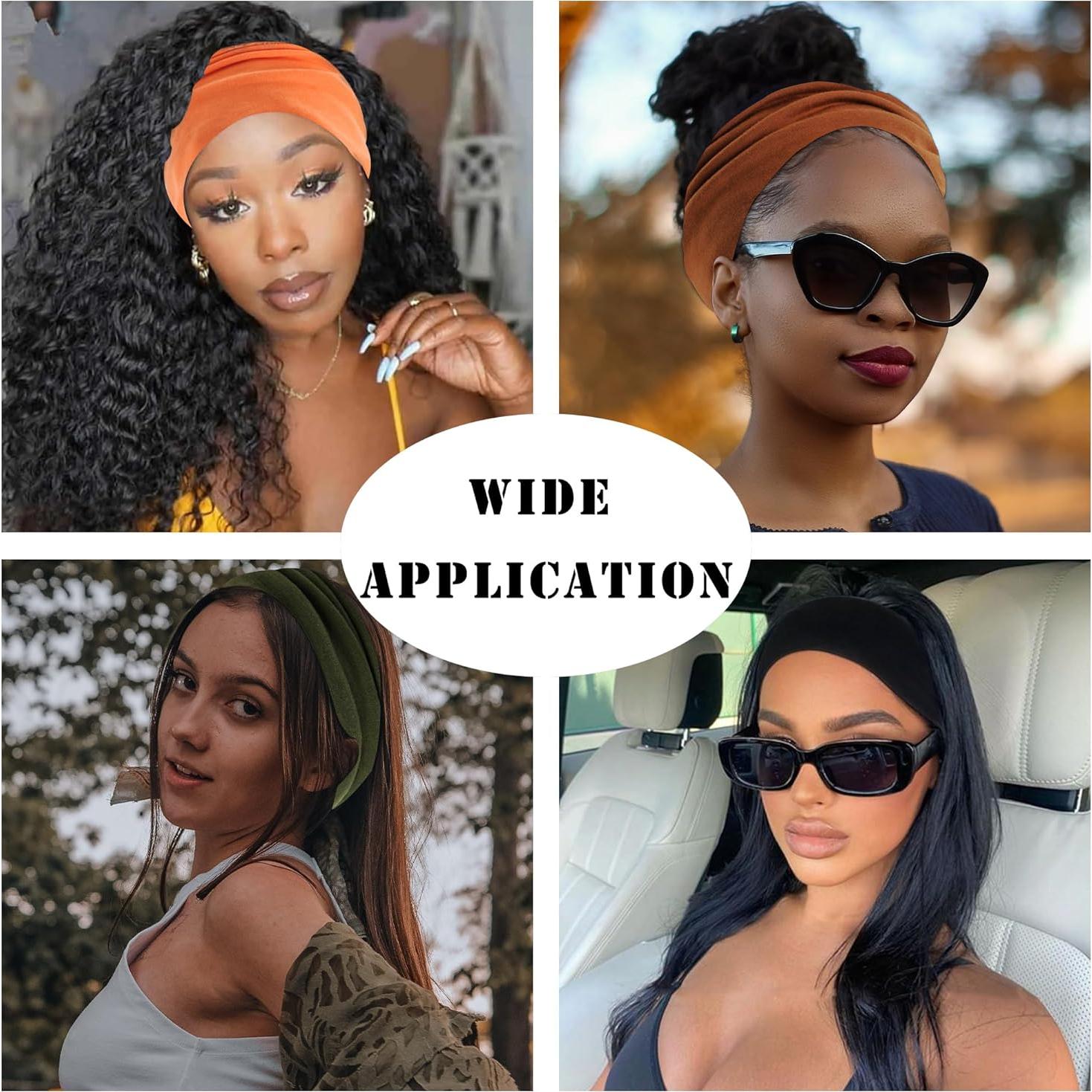 Diademas Elásticas FULZTEY para Mujeres - 4 Piezas Colores Sólidos