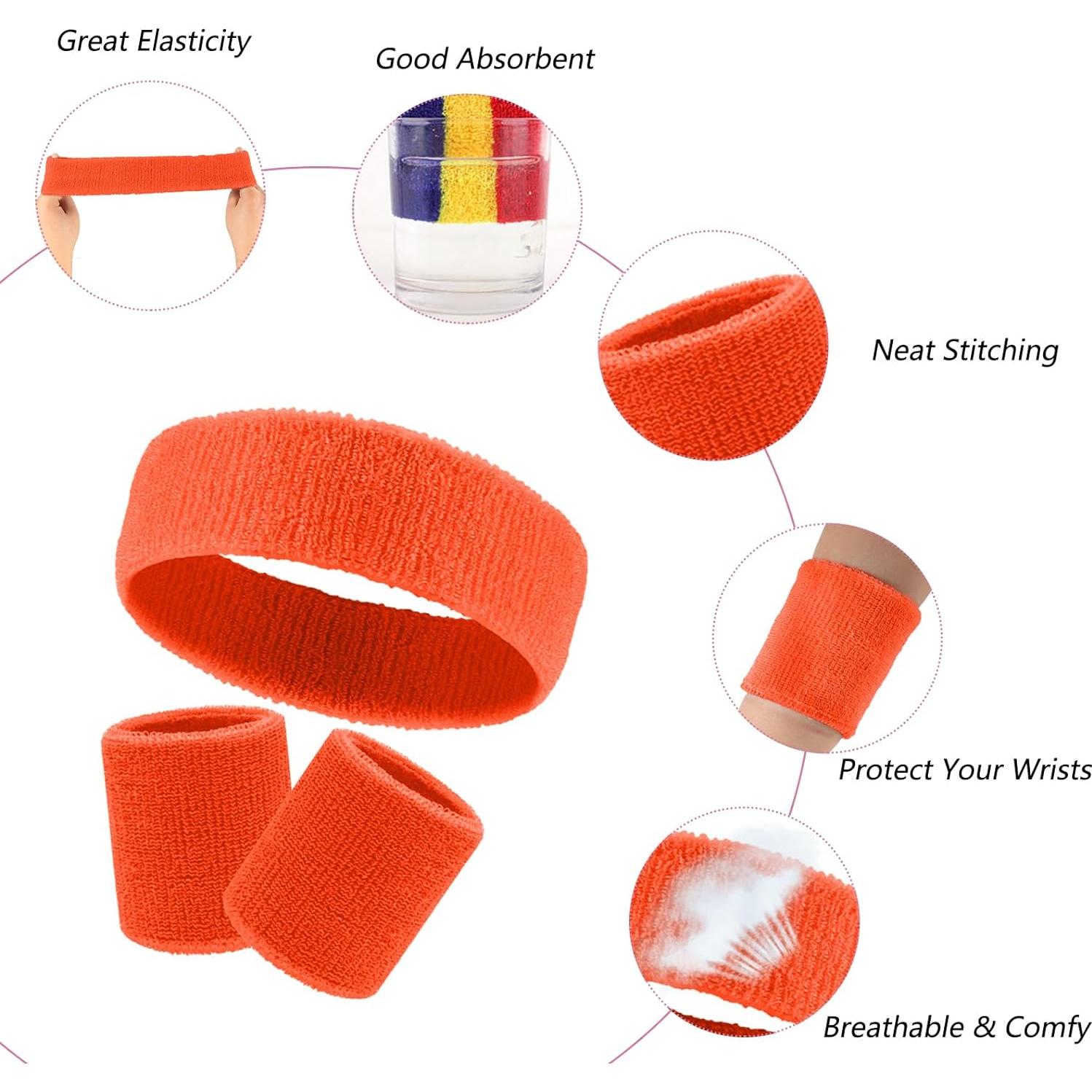 Conjunto de 30 Muñequera y Diademas Samoyee Neón Deportivas