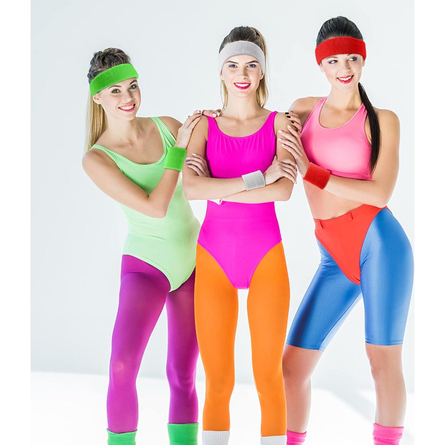 Conjunto de 30 Muñequera y Diademas Samoyee Neón Deportivas