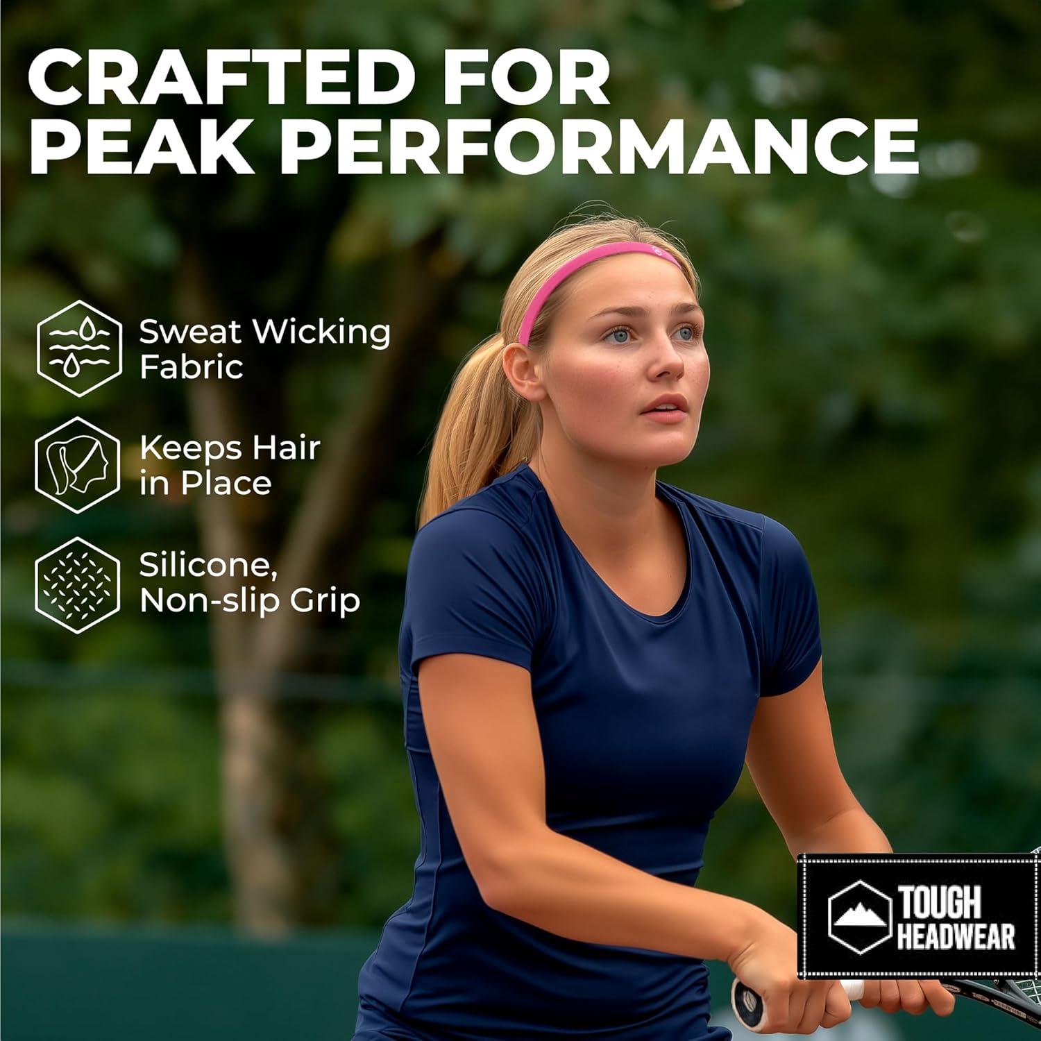 Conjunto de 6 Diademas Deportivas Tough Headwear - Antideslizantes