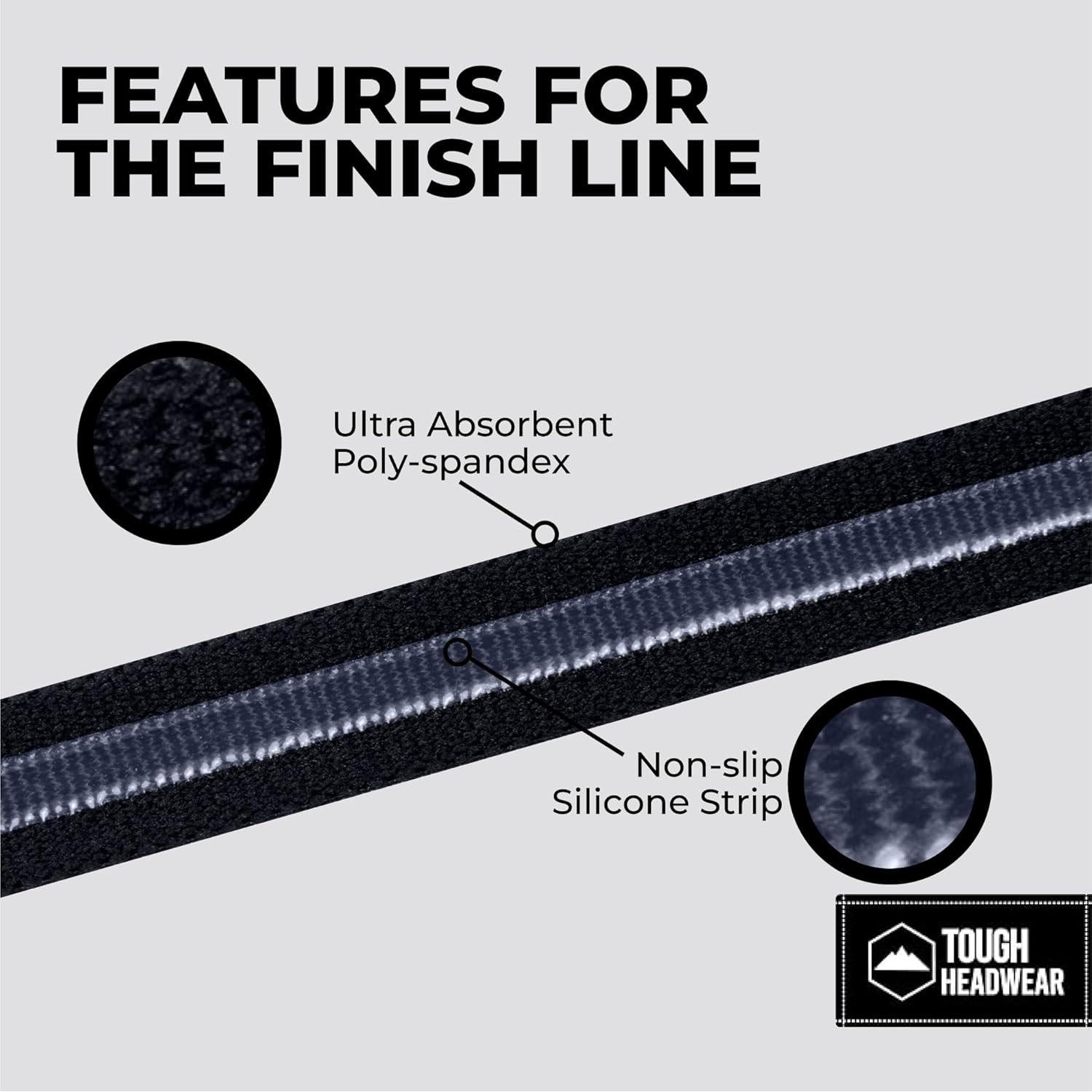 Conjunto de 6 Diademas Deportivas Tough Headwear - Antideslizantes
