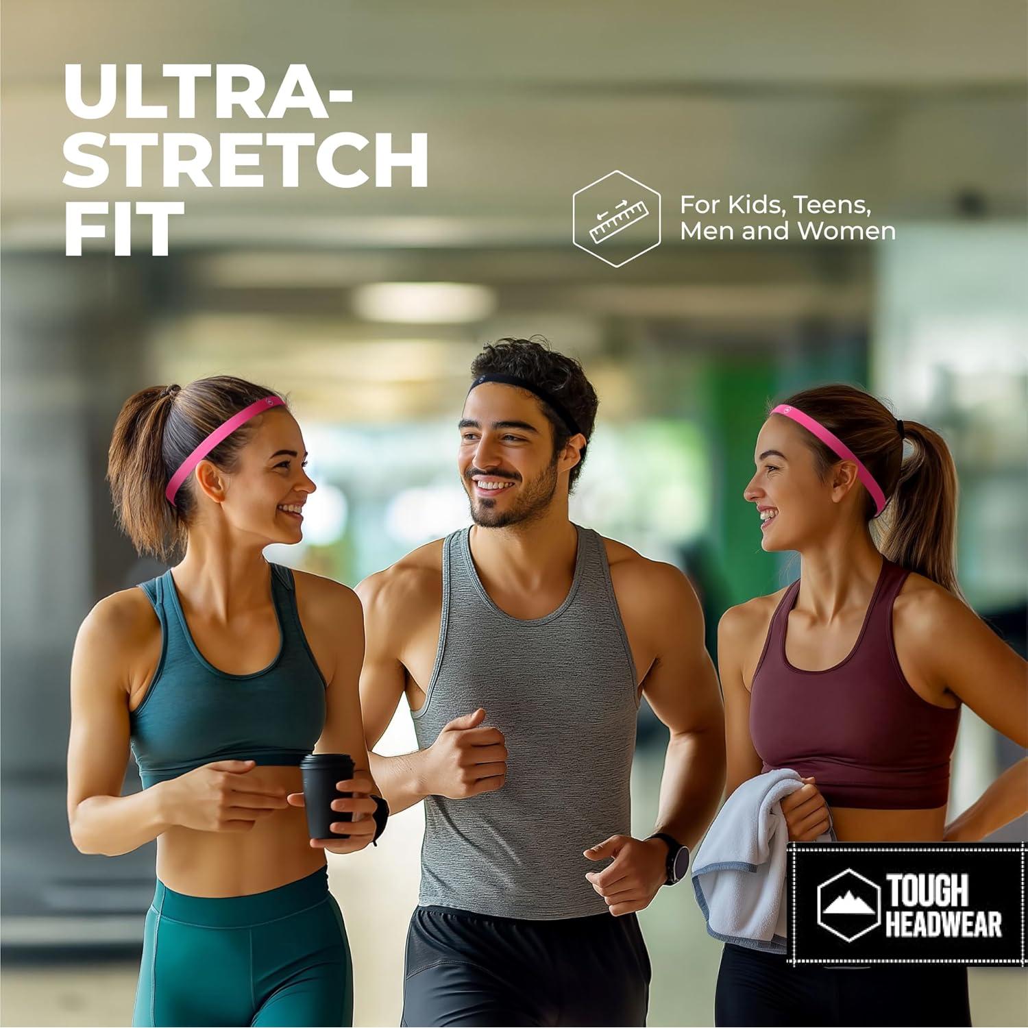 Conjunto de 6 Diademas Deportivas Tough Headwear - Antideslizantes