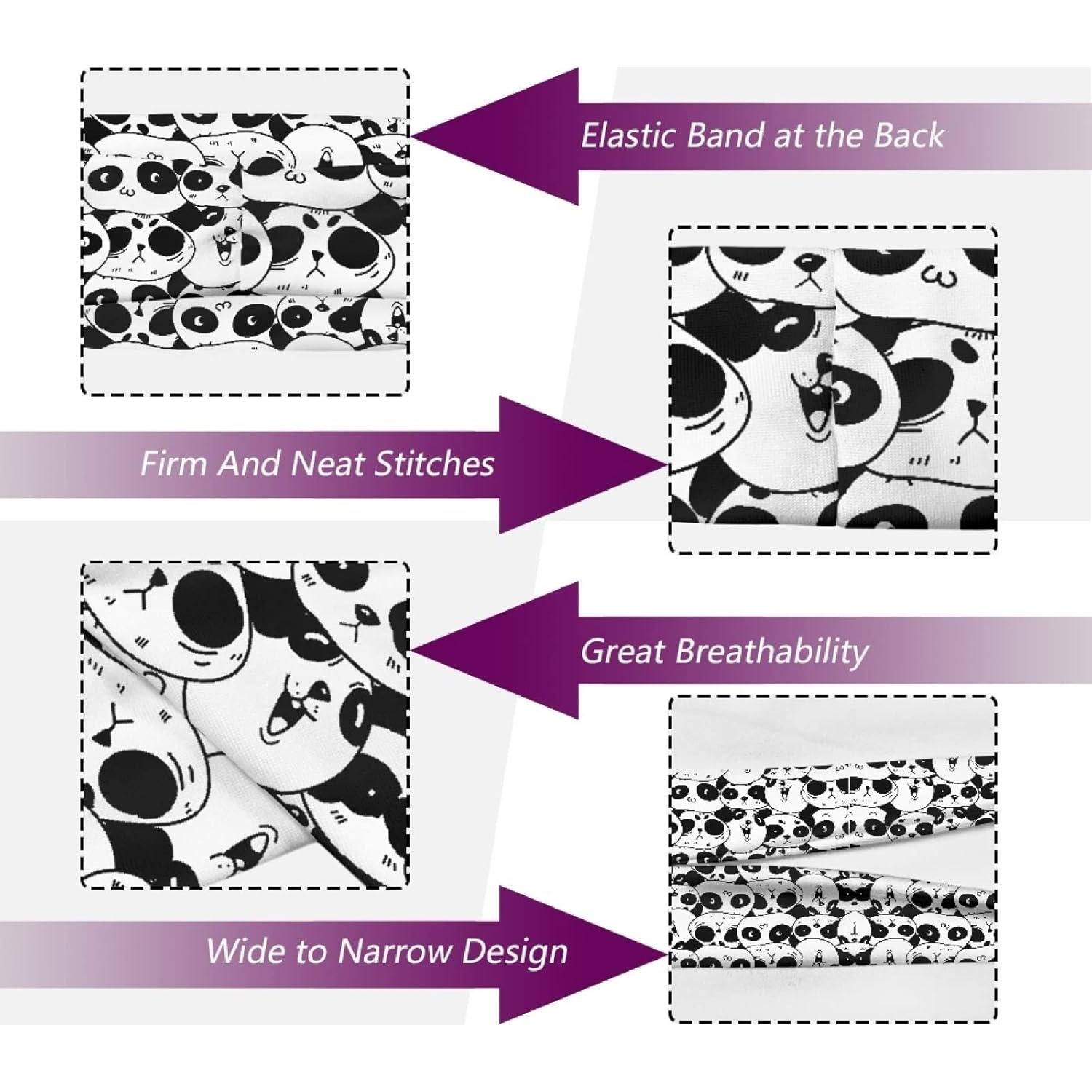 Diadema deportiva STUOARTE 100% poliéster ligera y transpirable