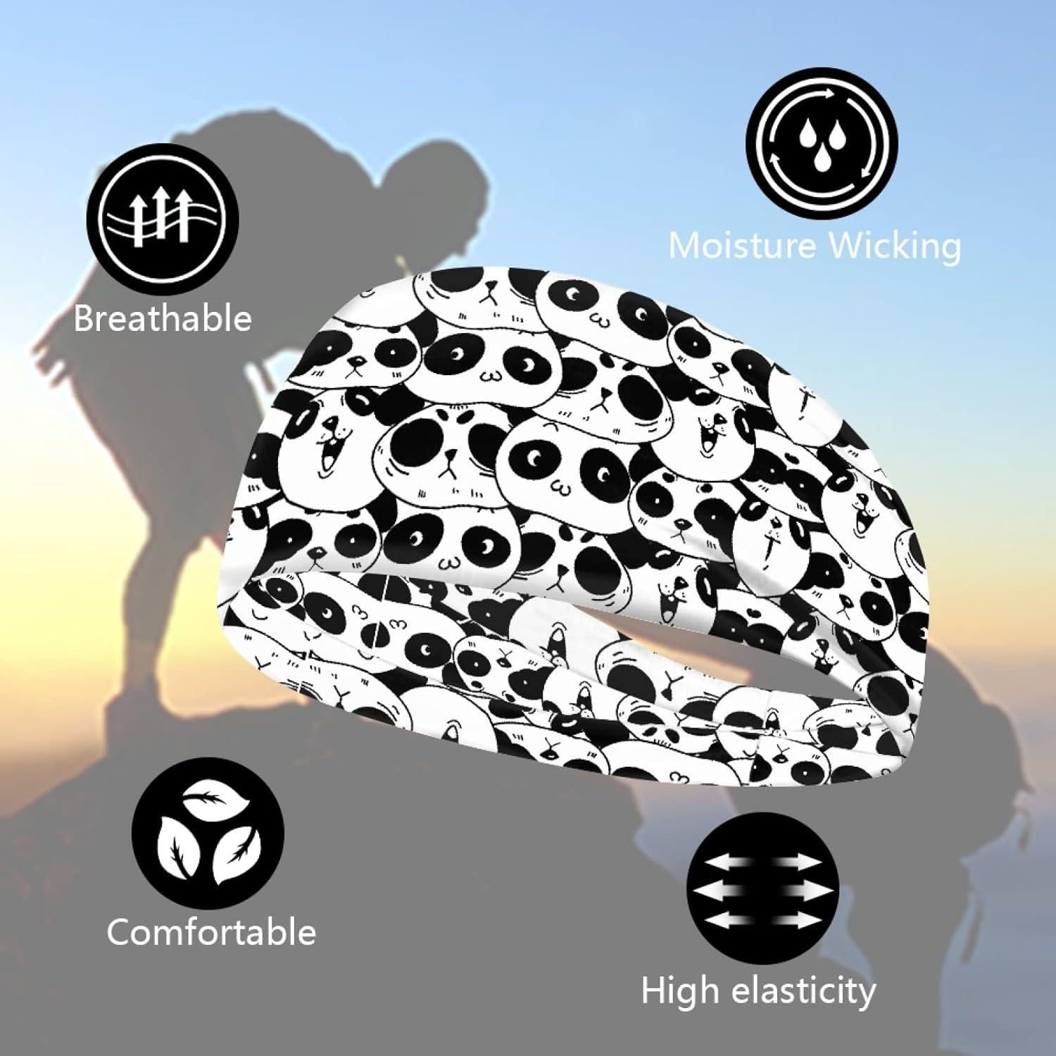 Diadema deportiva STUOARTE 100% poliéster ligera y transpirable