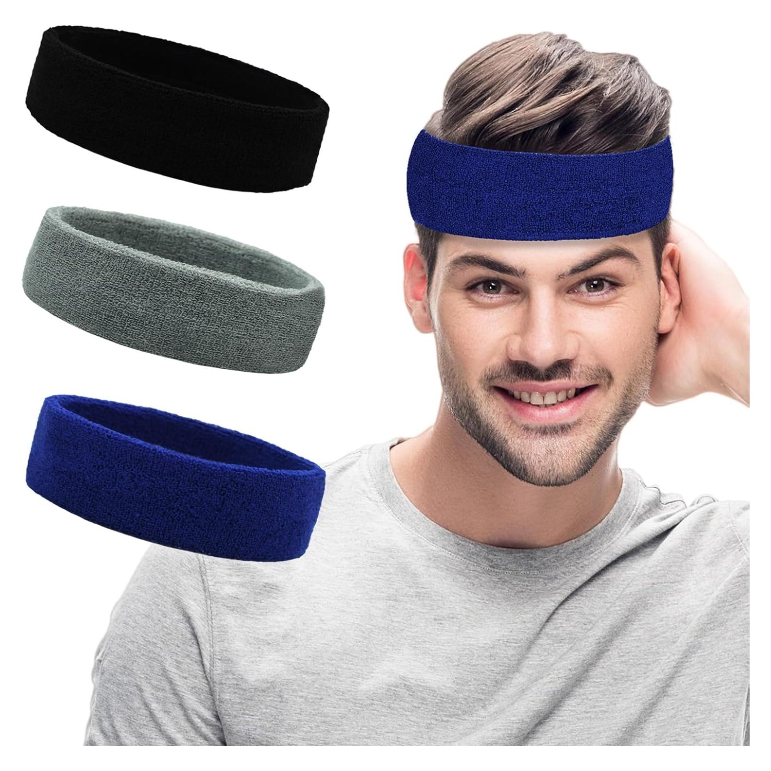 Banda de sudor Pejnl - Paquete de 3 bandas de algodón