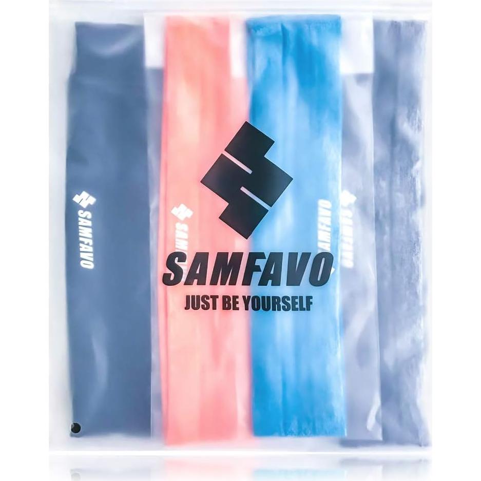 Cintas para la cabeza deportivas SAMFAVO 4PCS para correr y yoga