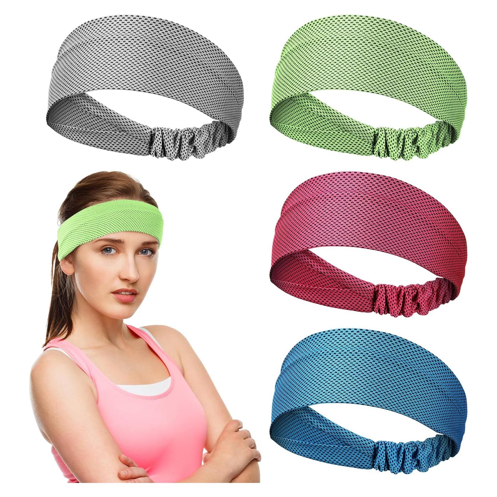 Diademas de Sudor Coume 4 Pcs Refrigerantes para Entrenamiento