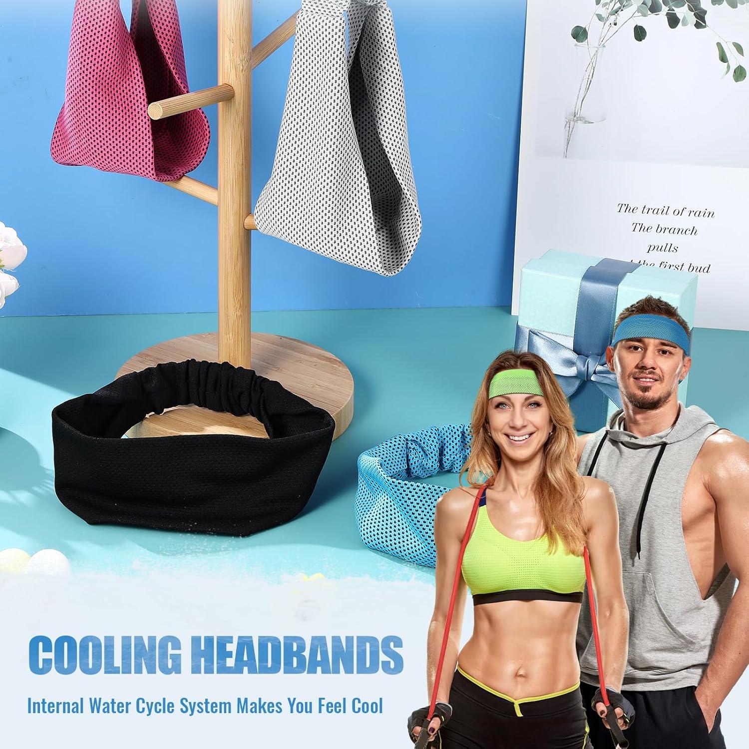 Diademas de Sudor Coume 4 Pcs Refrigerantes para Entrenamiento