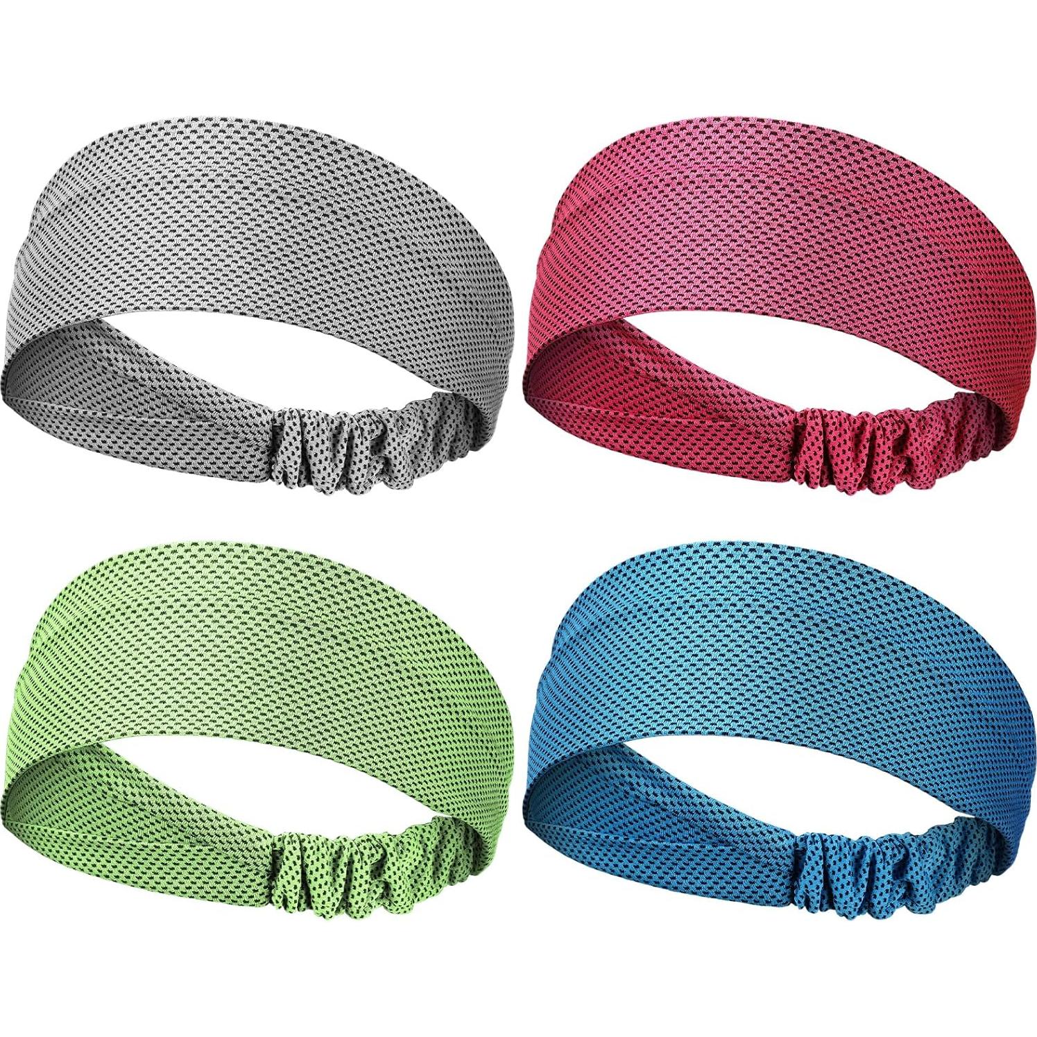 Diademas de Sudor Coume 4 Pcs Refrigerantes para Entrenamiento