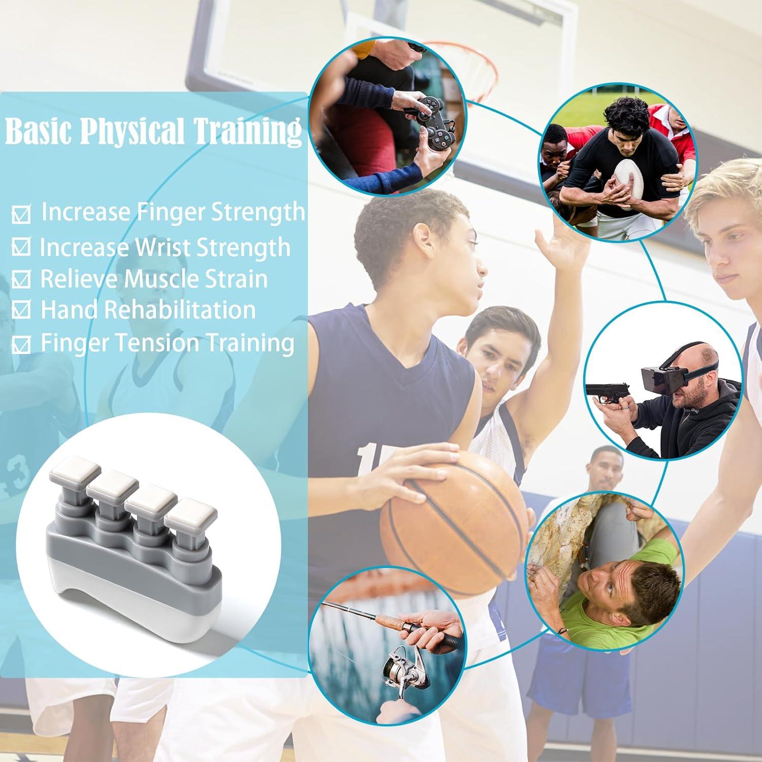 Ejercitador de Dedos JFGLORIX Ajustable para Fuerza de Agarre