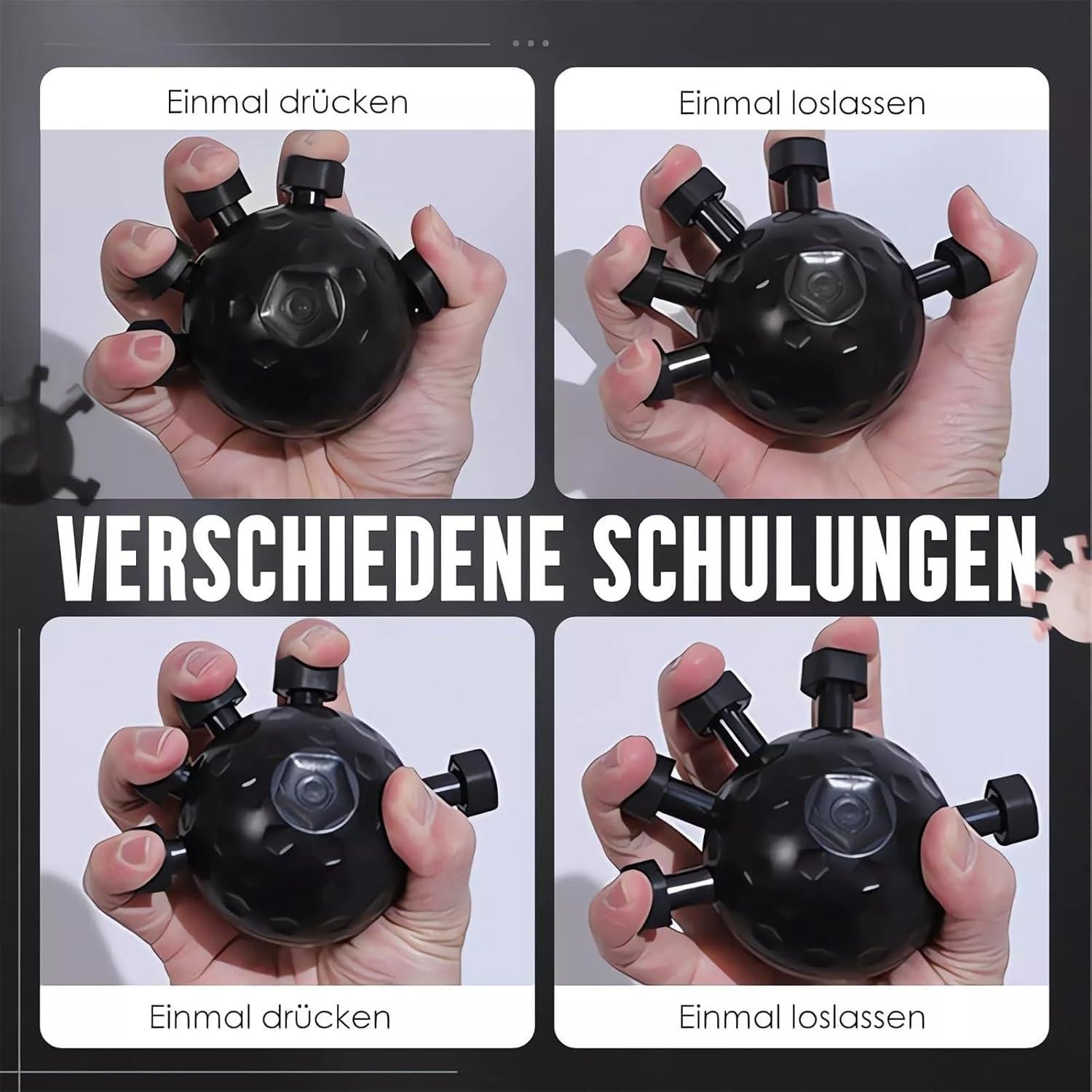 Fortalecedor de Agarre de Dedos Glitzgrip Negro 2025