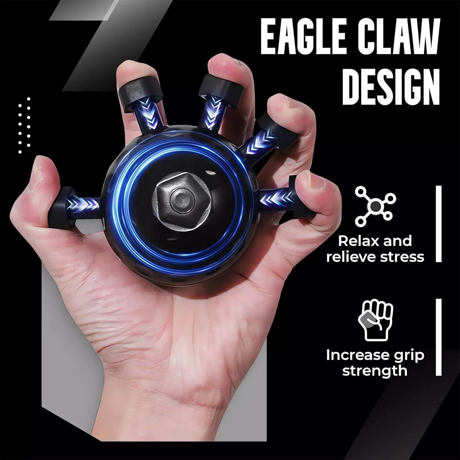 Fortalecedor de Agarre de Dedos Glitzgrip Negro 2025