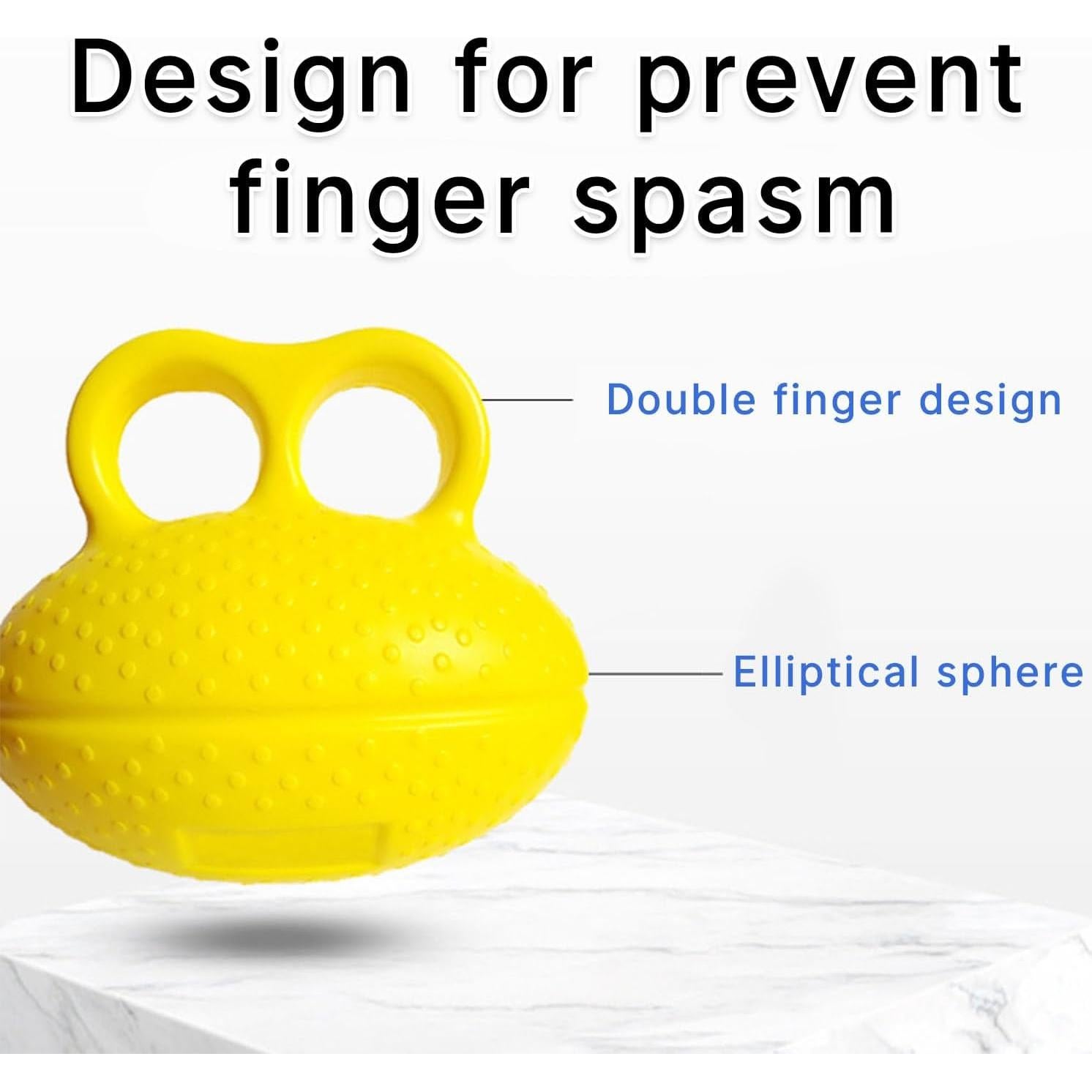 Ejercitador de Dedos Tiankohelan Bola de Silicona Amarilla