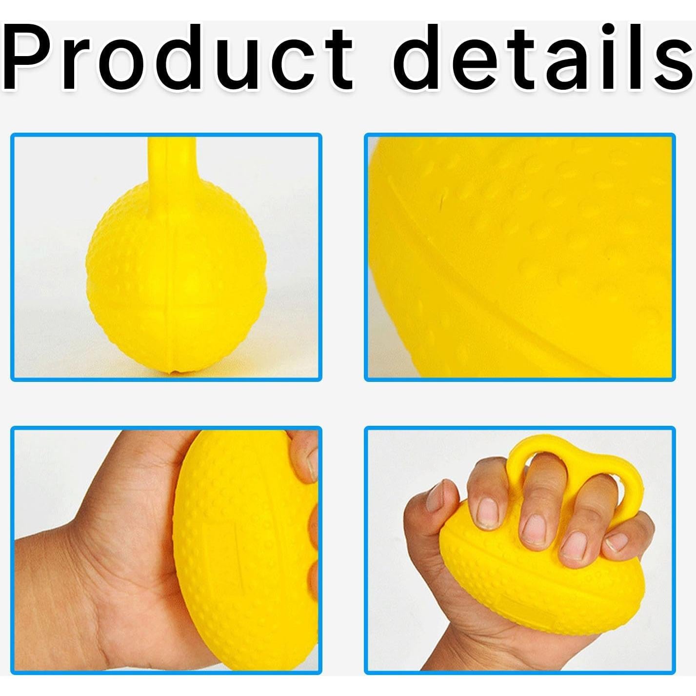 Ejercitador de Dedos Tiankohelan Bola de Silicona Amarilla